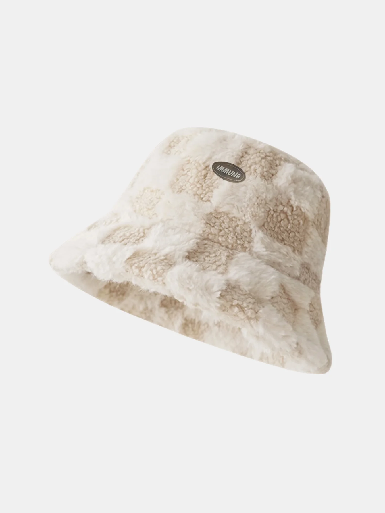 Überprüfen Sie den plüschigen warmen Kunstpelz-Bucket-Hut - Image 7