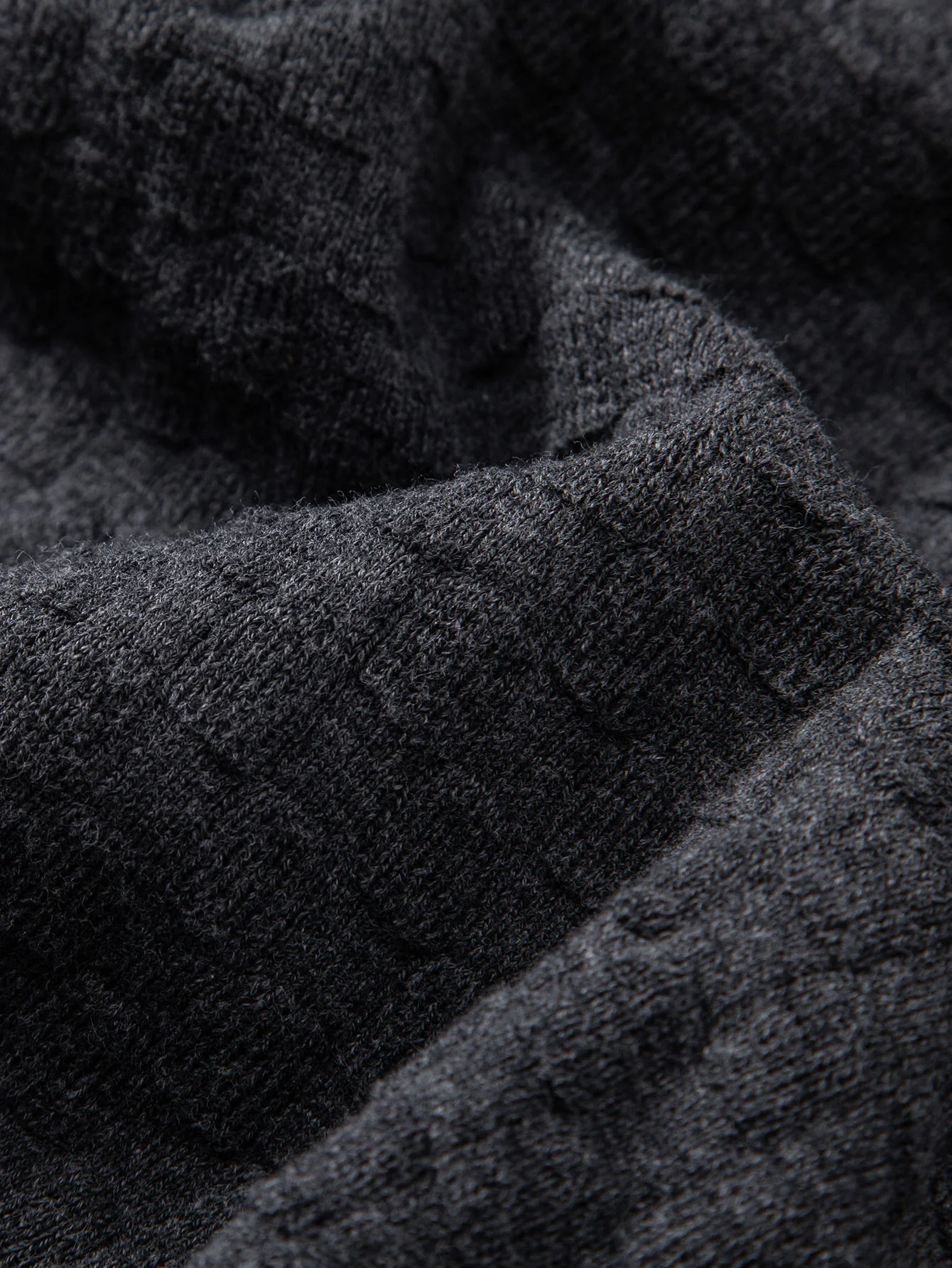 Schachbrett Henley Kragen Pullover Gestricktes T-Shirt - Image 10