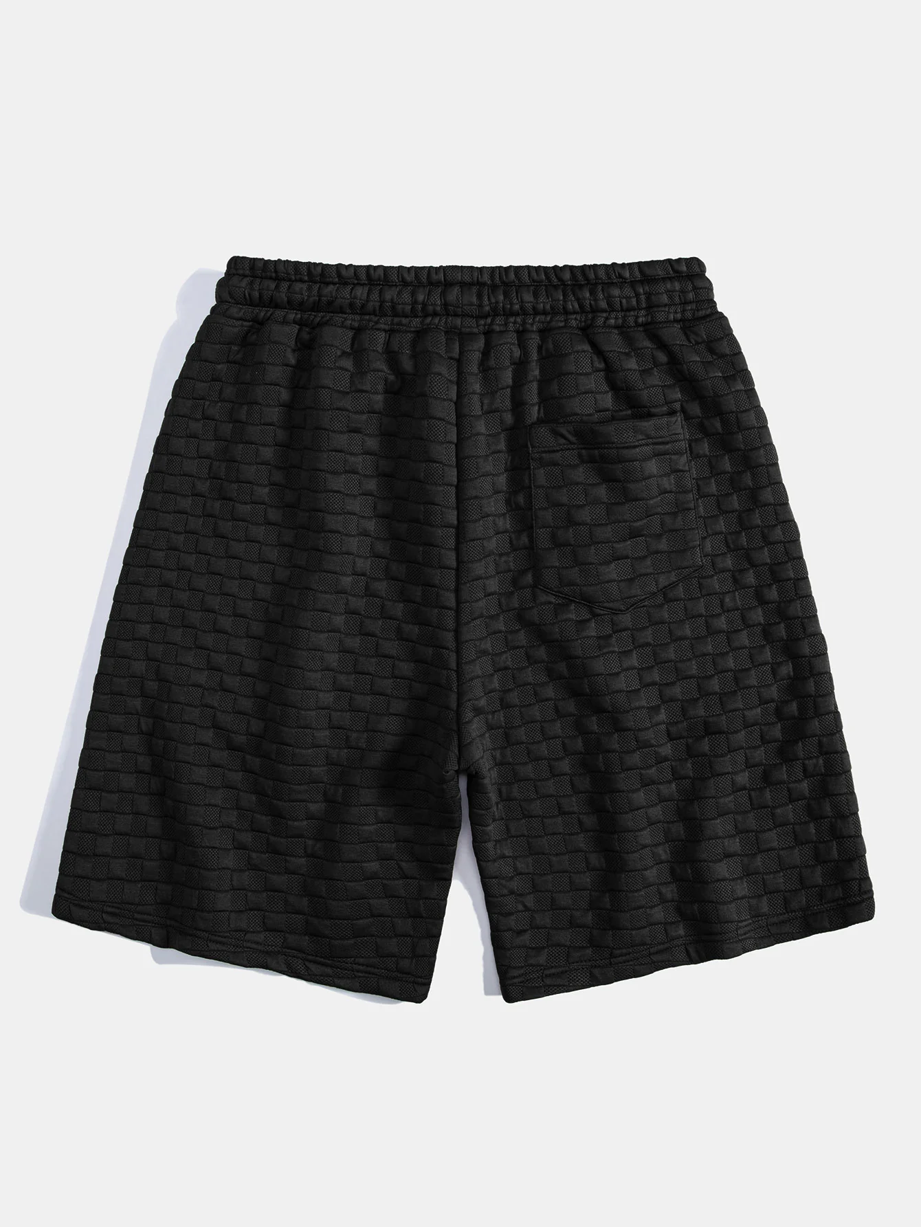 Schachbrett-Jacquard T-Shirt mit Bogen-Saum & Schachbrett-Jacquard Shorts - Image 10