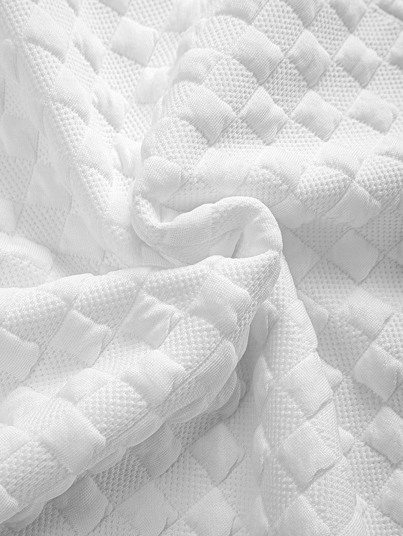Checkerboard Jacquard Quarter Zip Sweatshirt - Image 7