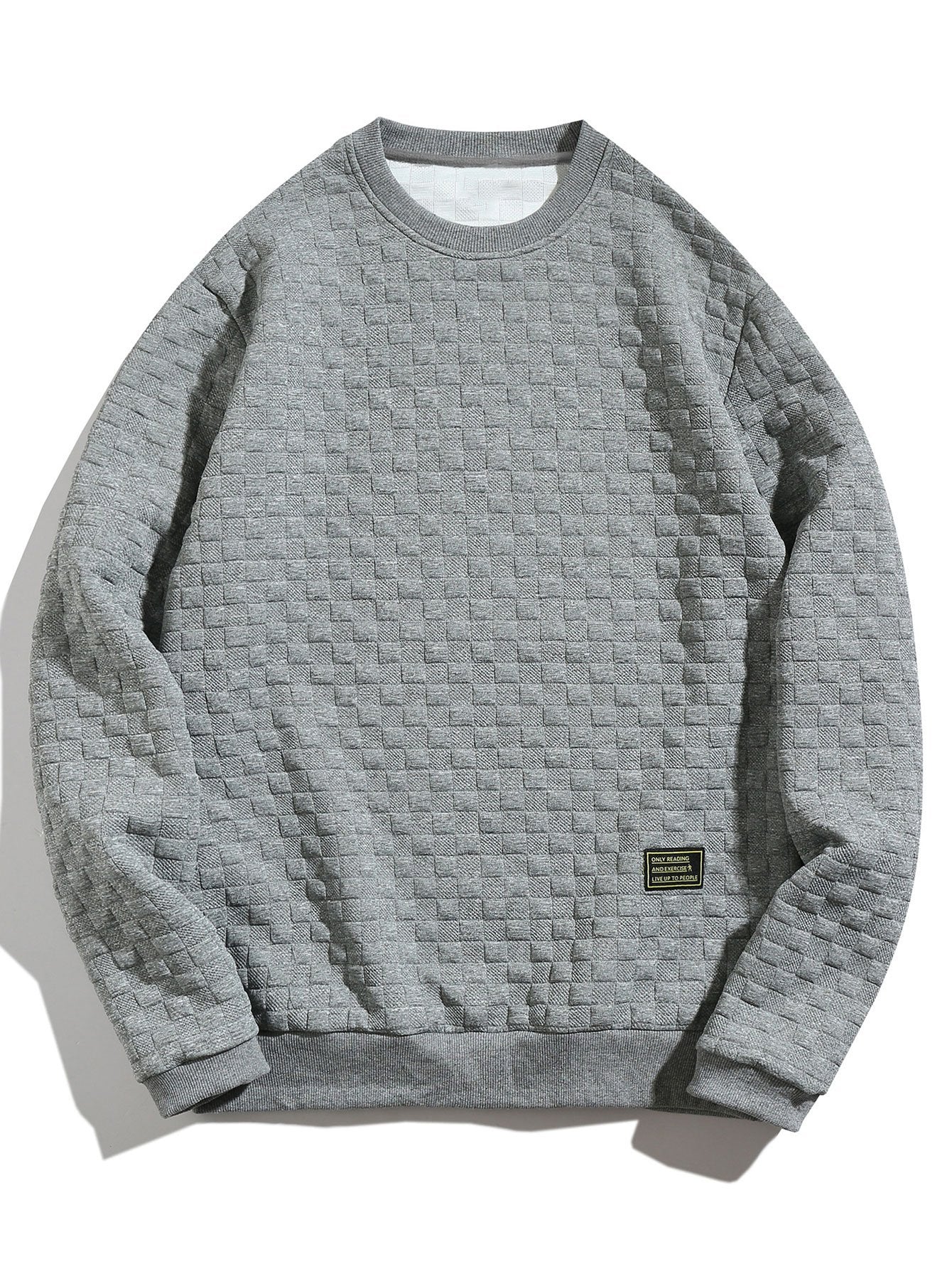 Schachbrett-Jacquard-Sweatshirt - Image 5