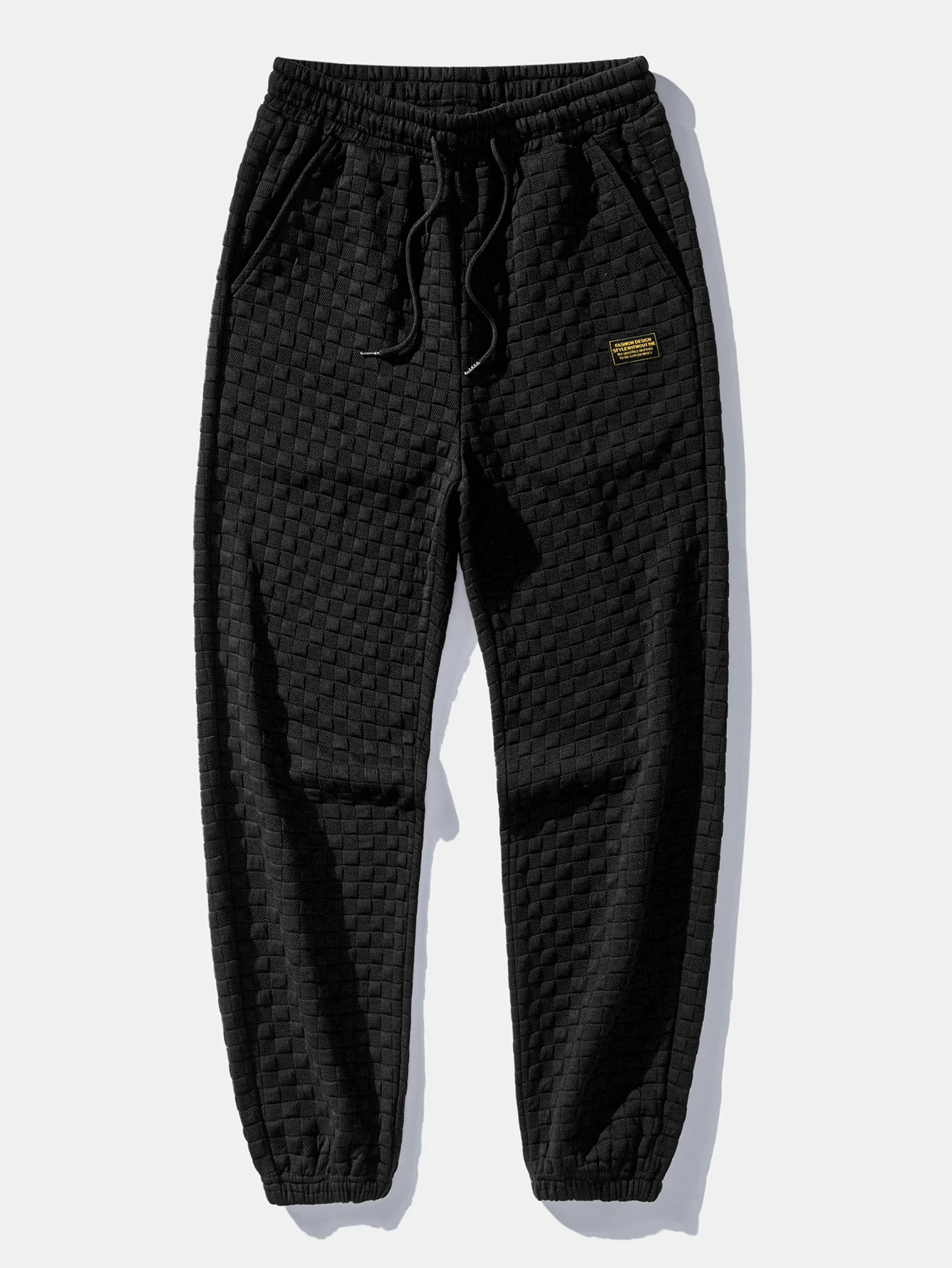 Relax Fit Checkerboard Jacquard Hoodie & Jogging Pants - Image 9
