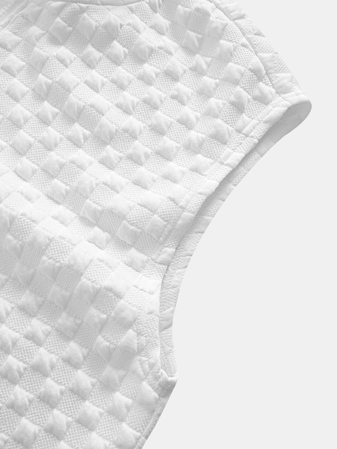 Checkerboard Sleeveless Zip Up Hoodie - Image 8