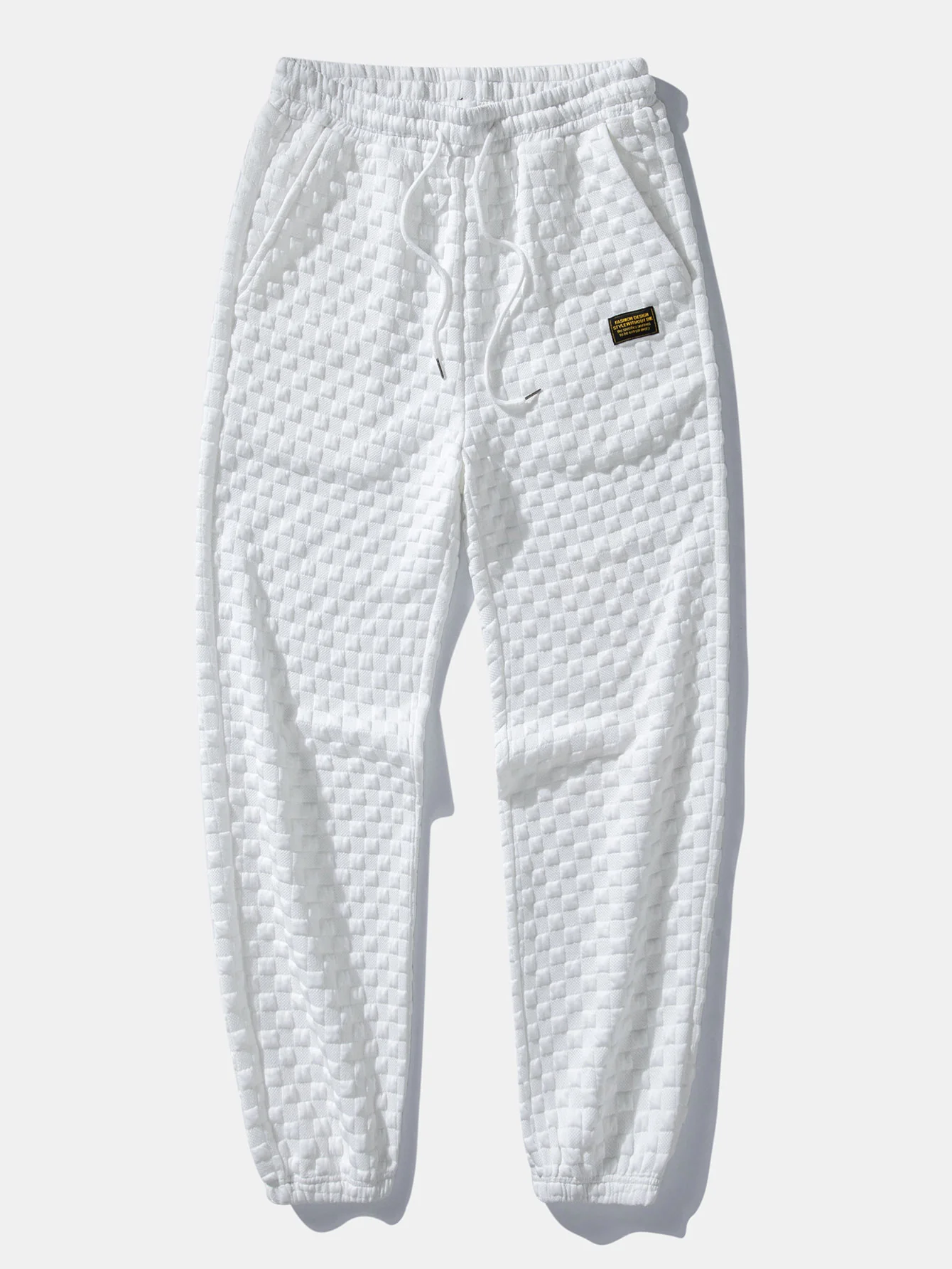 Relax Fit Checkerboard Jacquard Hoodie & Jogging Pants - Image 7