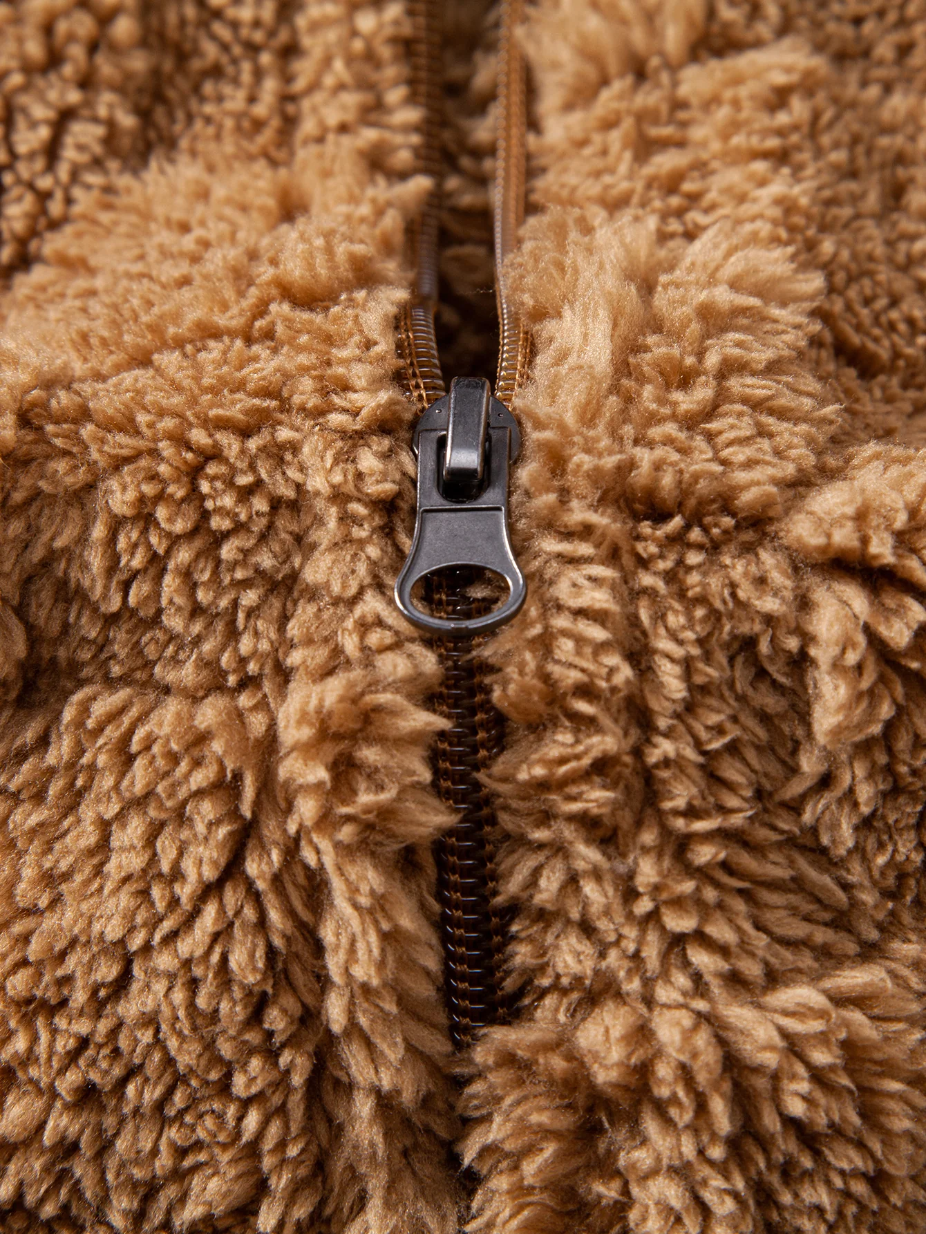 Checkerboard Teddy Zip Up Hoodie - Image 8