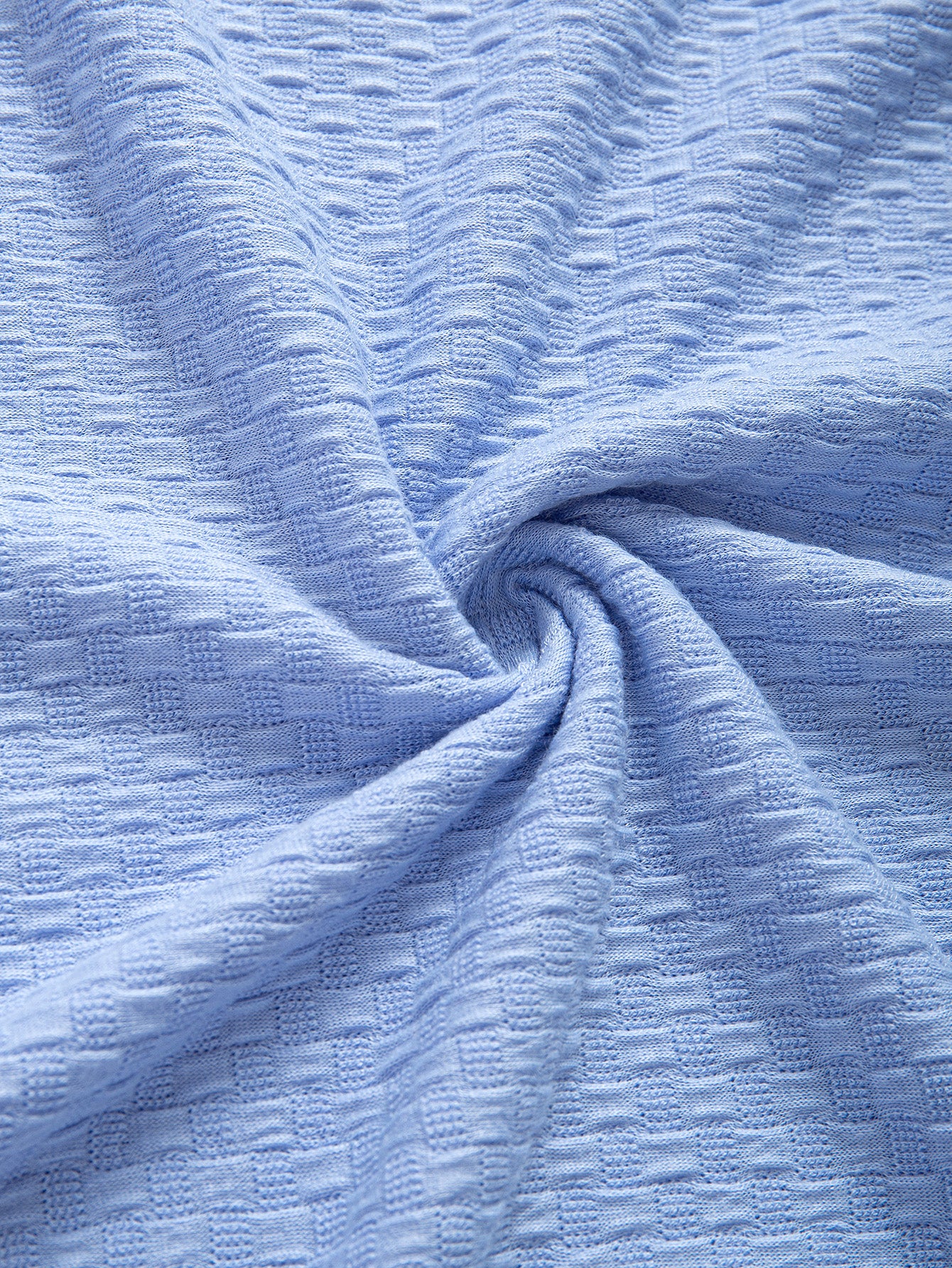 Schachbrettstrukturiertes gestricktes T-Shirt - Image 9