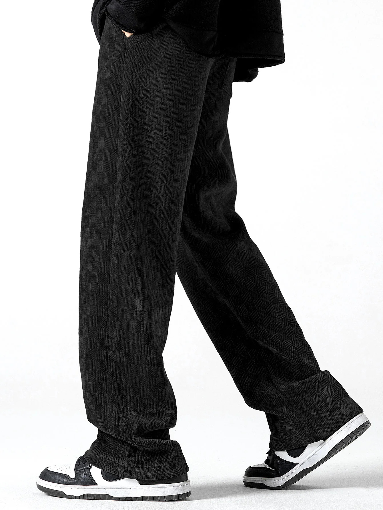 Kariert strukturierte Hose mit geradem Bein - Image 7
