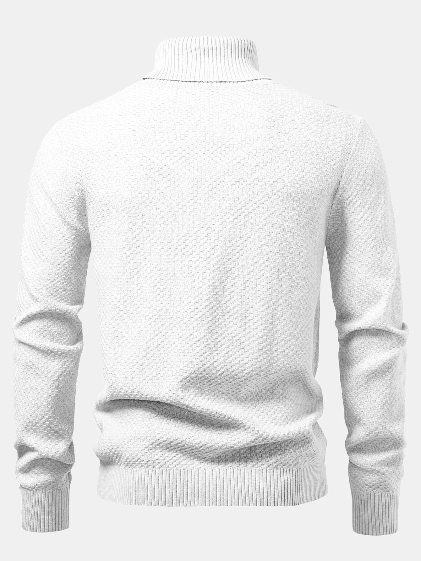 Schachbrettstrukturierter Rollkragenpullover - Image 10