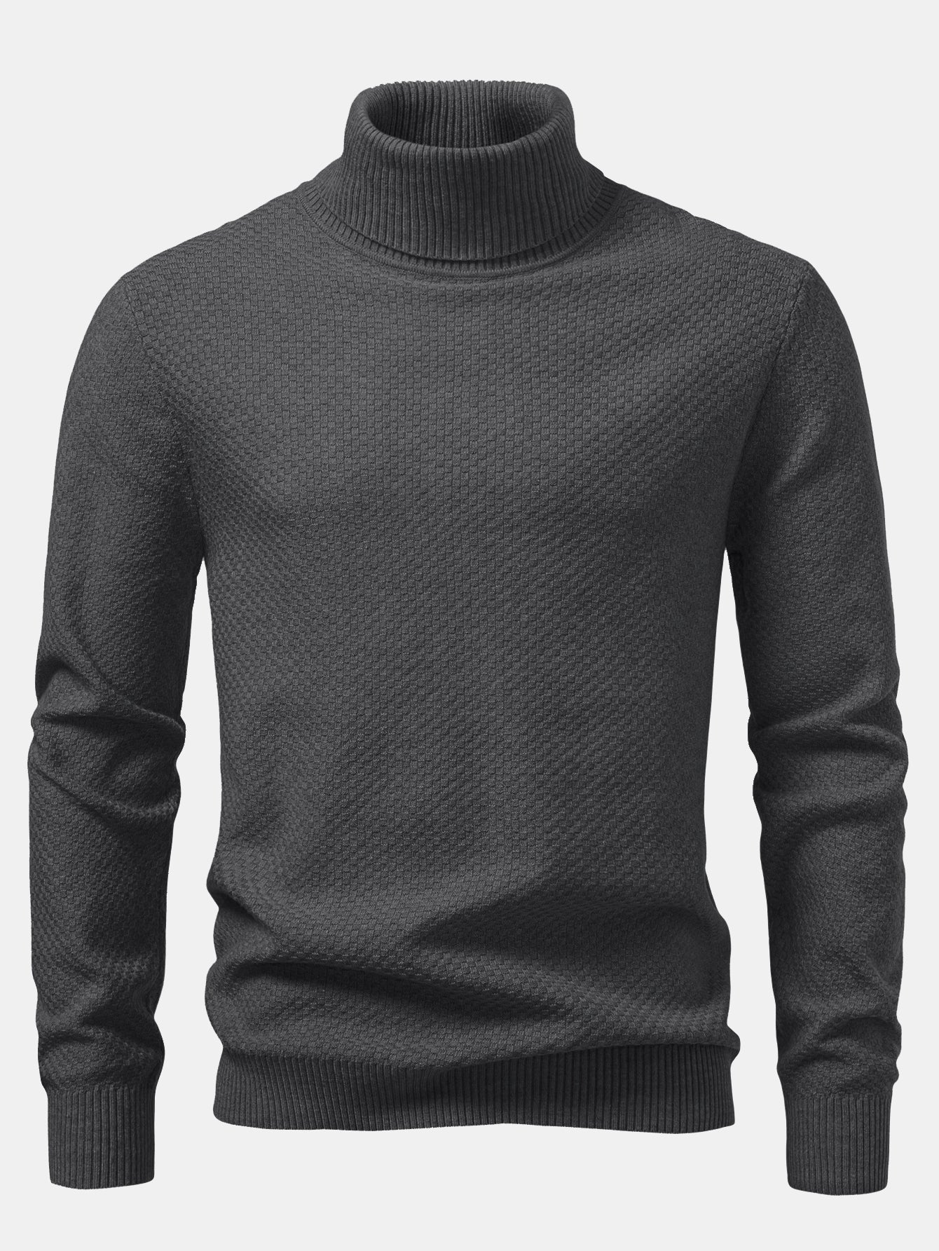 Schachbrettstrukturierter Rollkragenpullover - Image 11