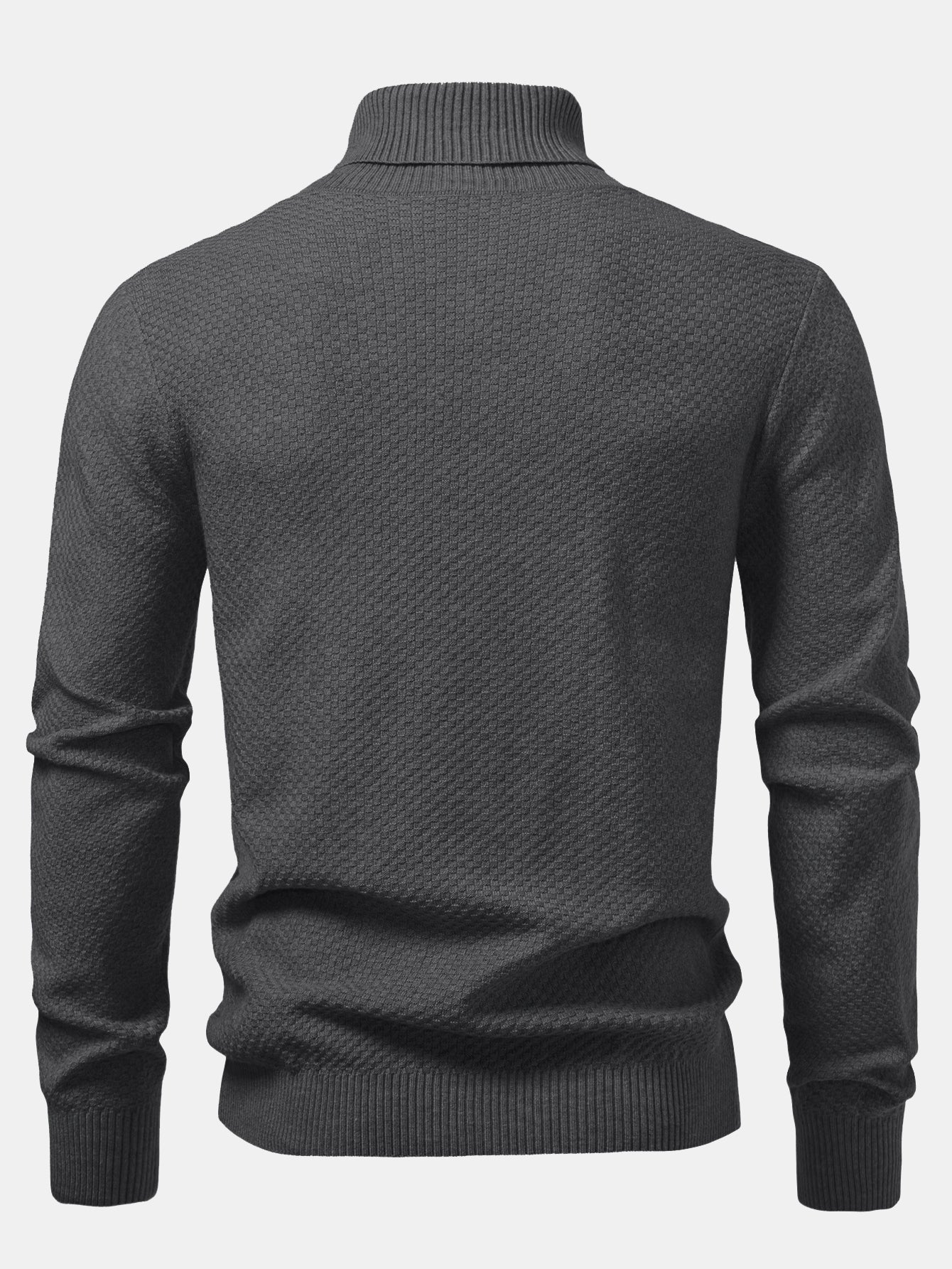 Schachbrettstrukturierter Rollkragenpullover - Image 12