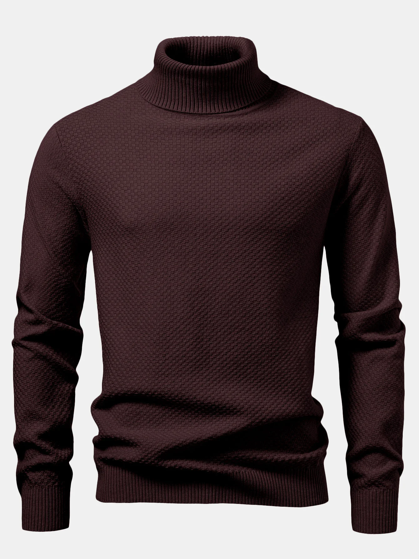 Schachbrettstrukturierter Rollkragenpullover - Image 13