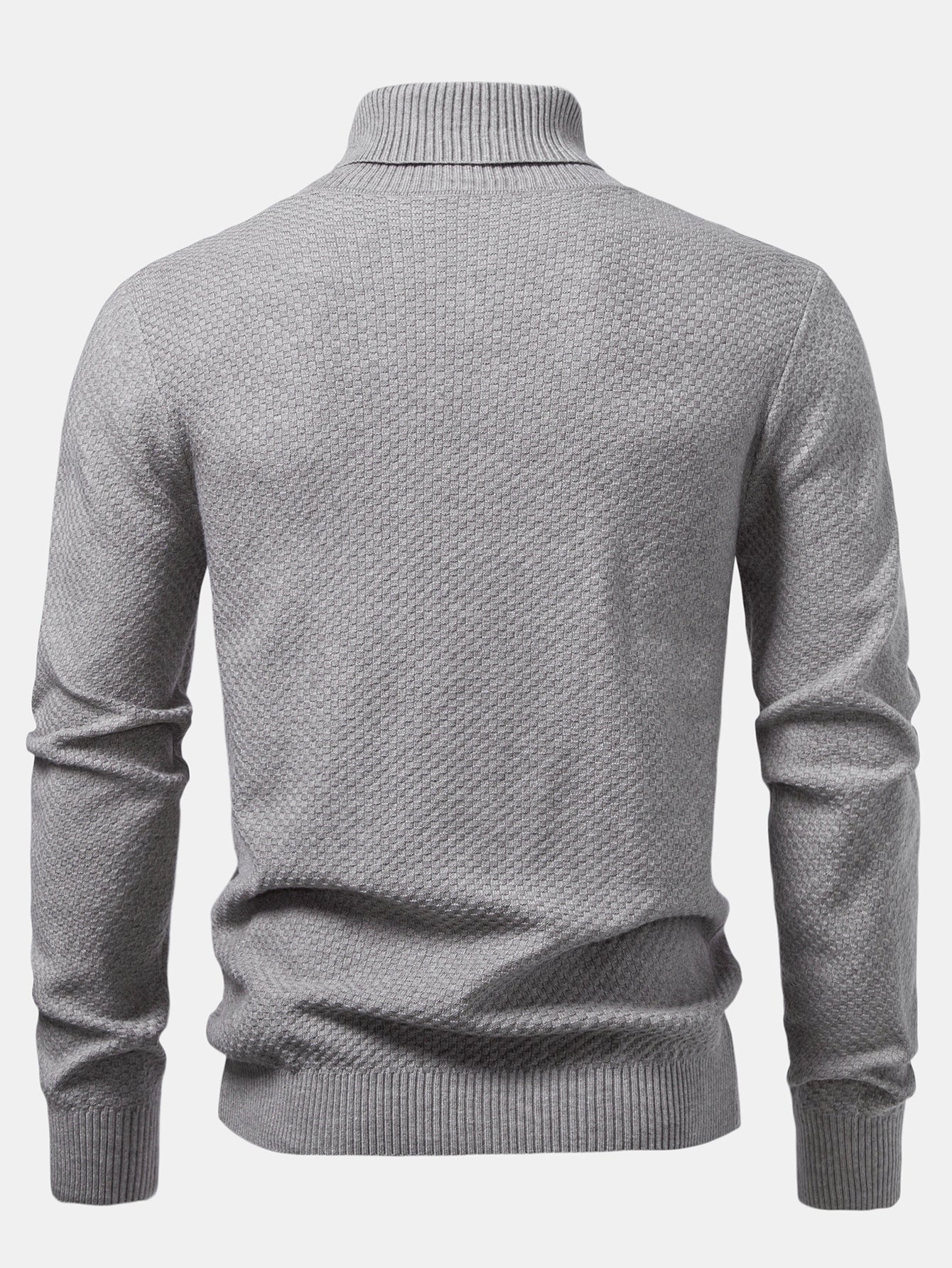 Schachbrettstrukturierter Rollkragenpullover - Image 2