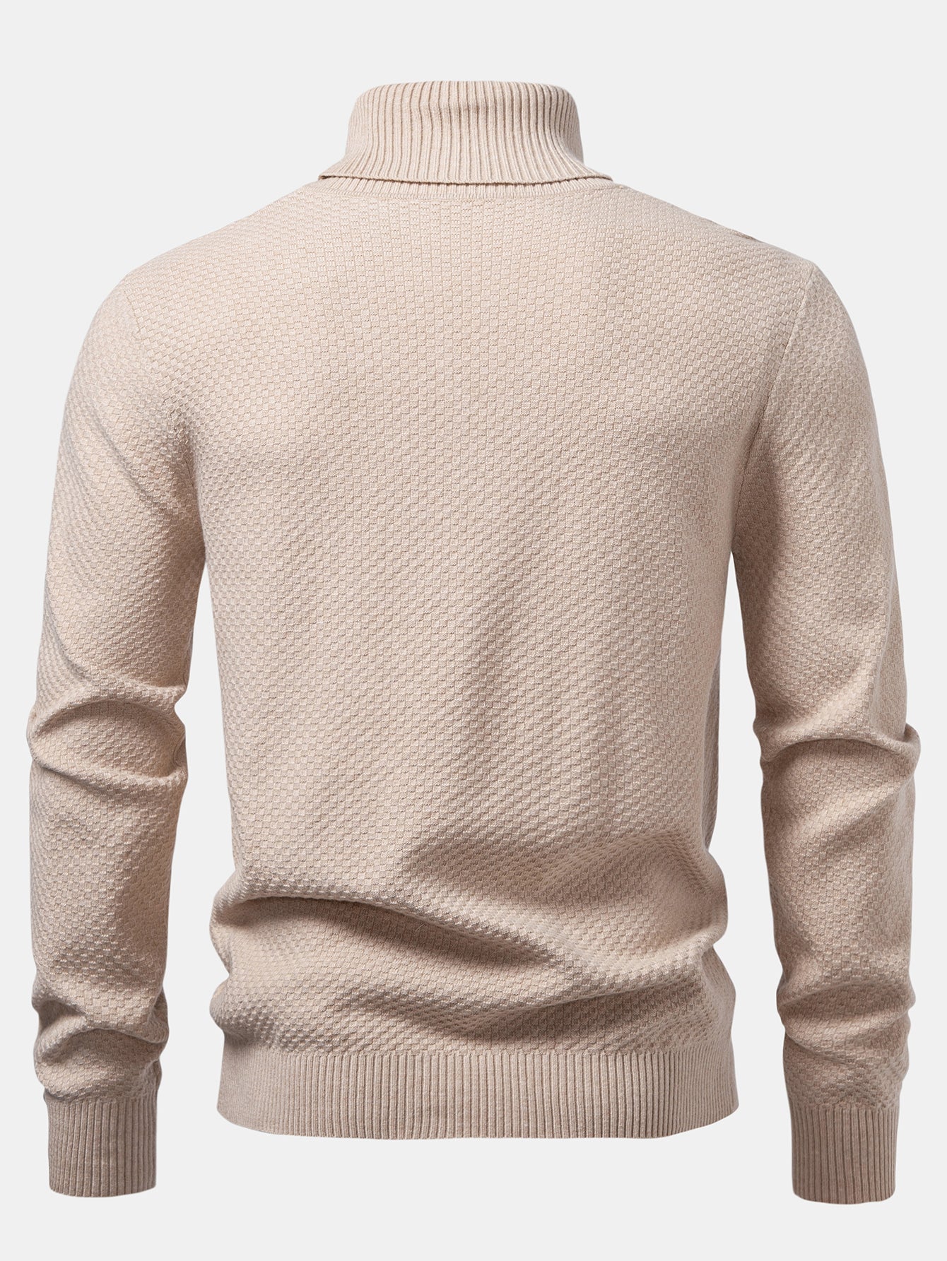 Schachbrettstrukturierter Rollkragenpullover - Image 4