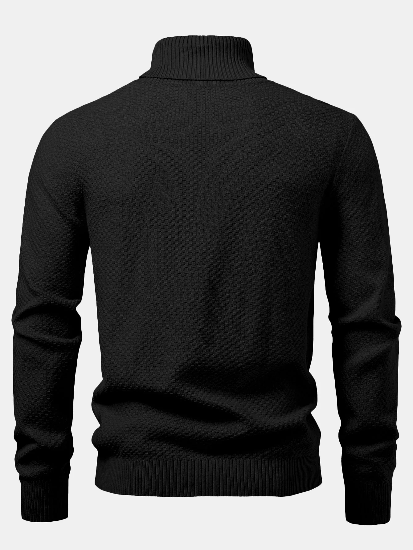 Schachbrettstrukturierter Rollkragenpullover - Image 6