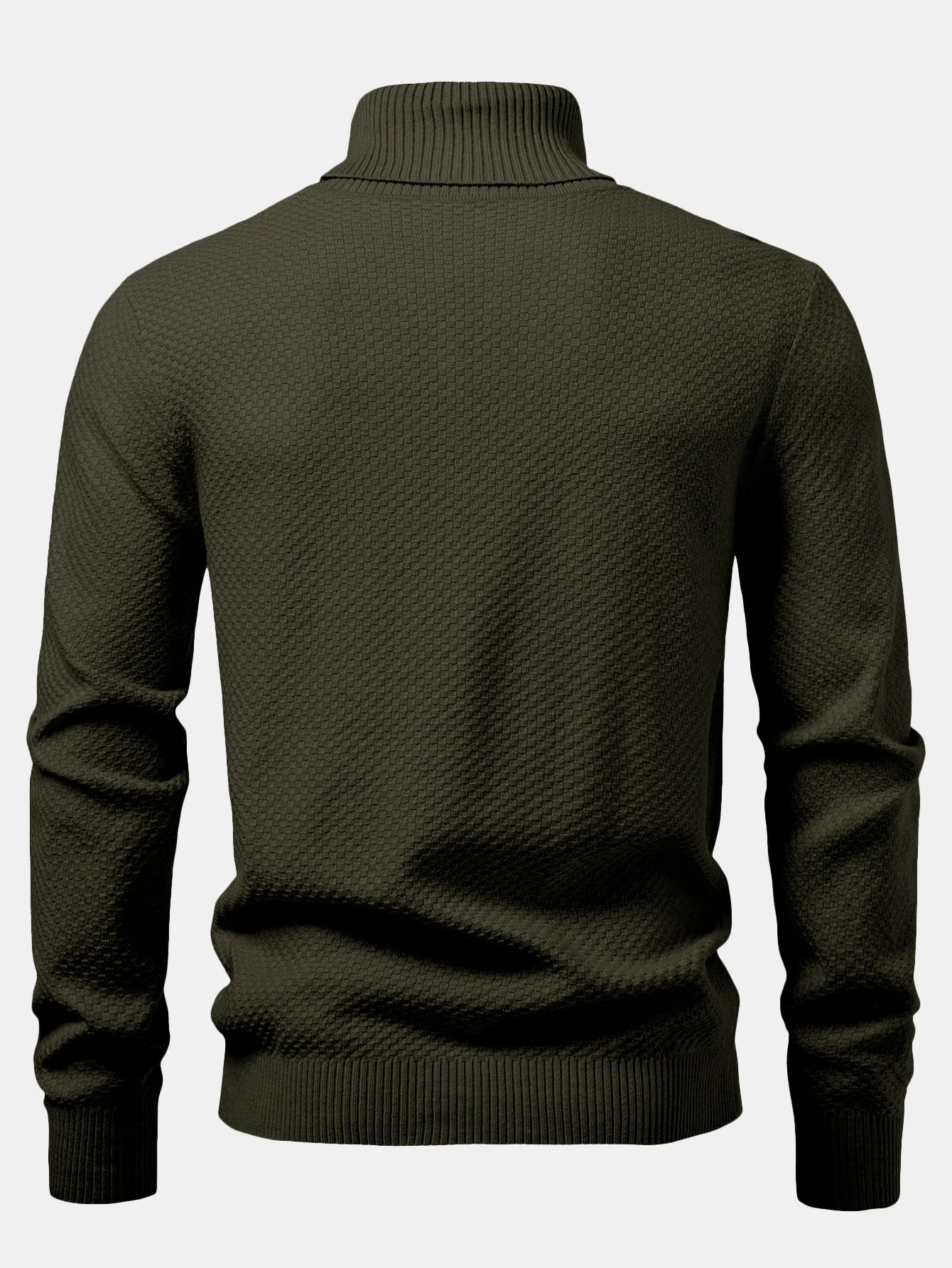 Schachbrettstrukturierter Rollkragenpullover - Image 8