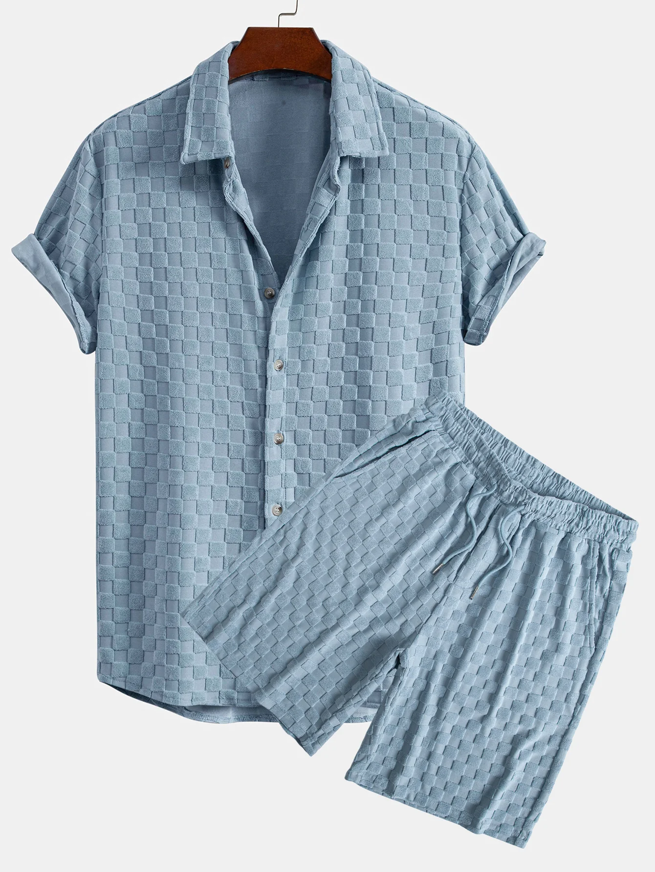 Schachbretthandtuchhemd & Shorts - Image 2