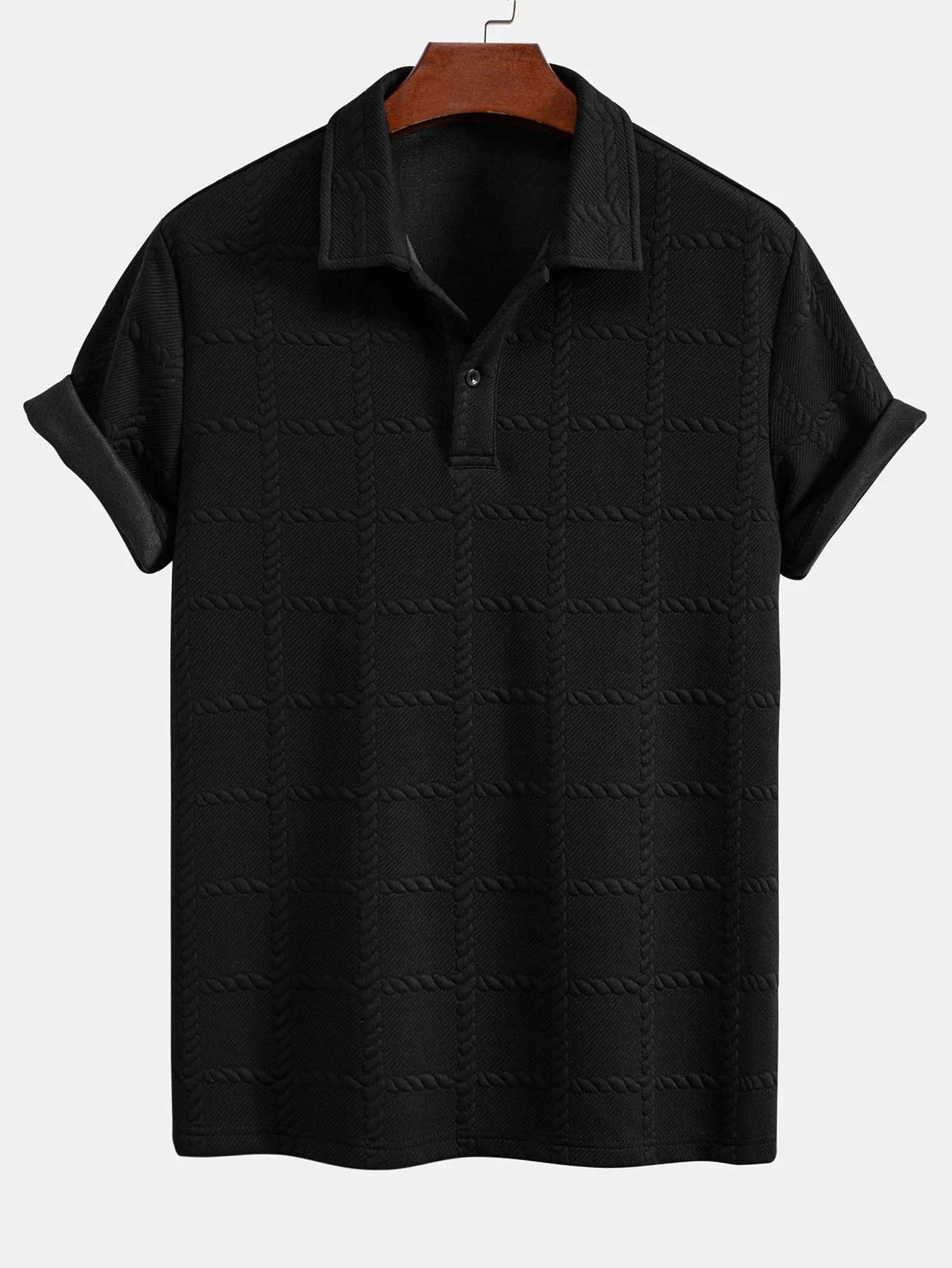 Kariertes Jacquard-Poloshirt - Image 3