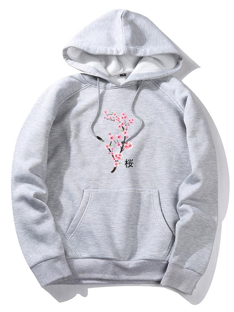 Kirschblüten Druck Hoodie - Image 3