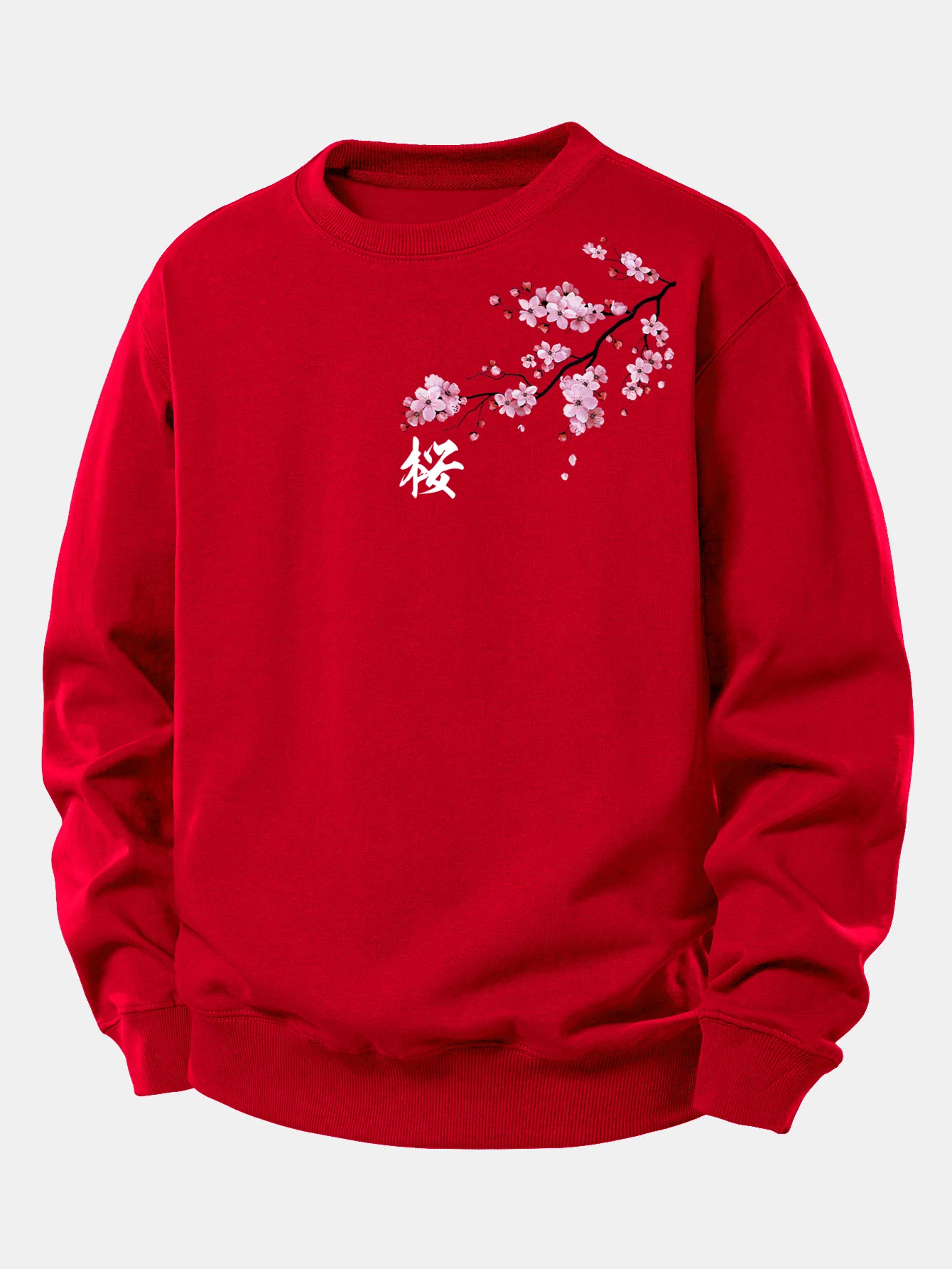 Cherry Blossoms Print Relax Fit Sweatshirt - Image 10