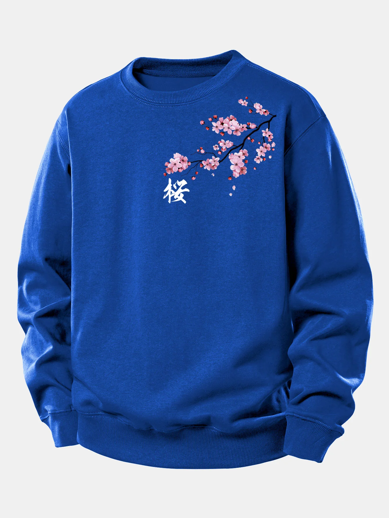 Cherry Blossoms Print Relax Fit Sweatshirt - Image 11