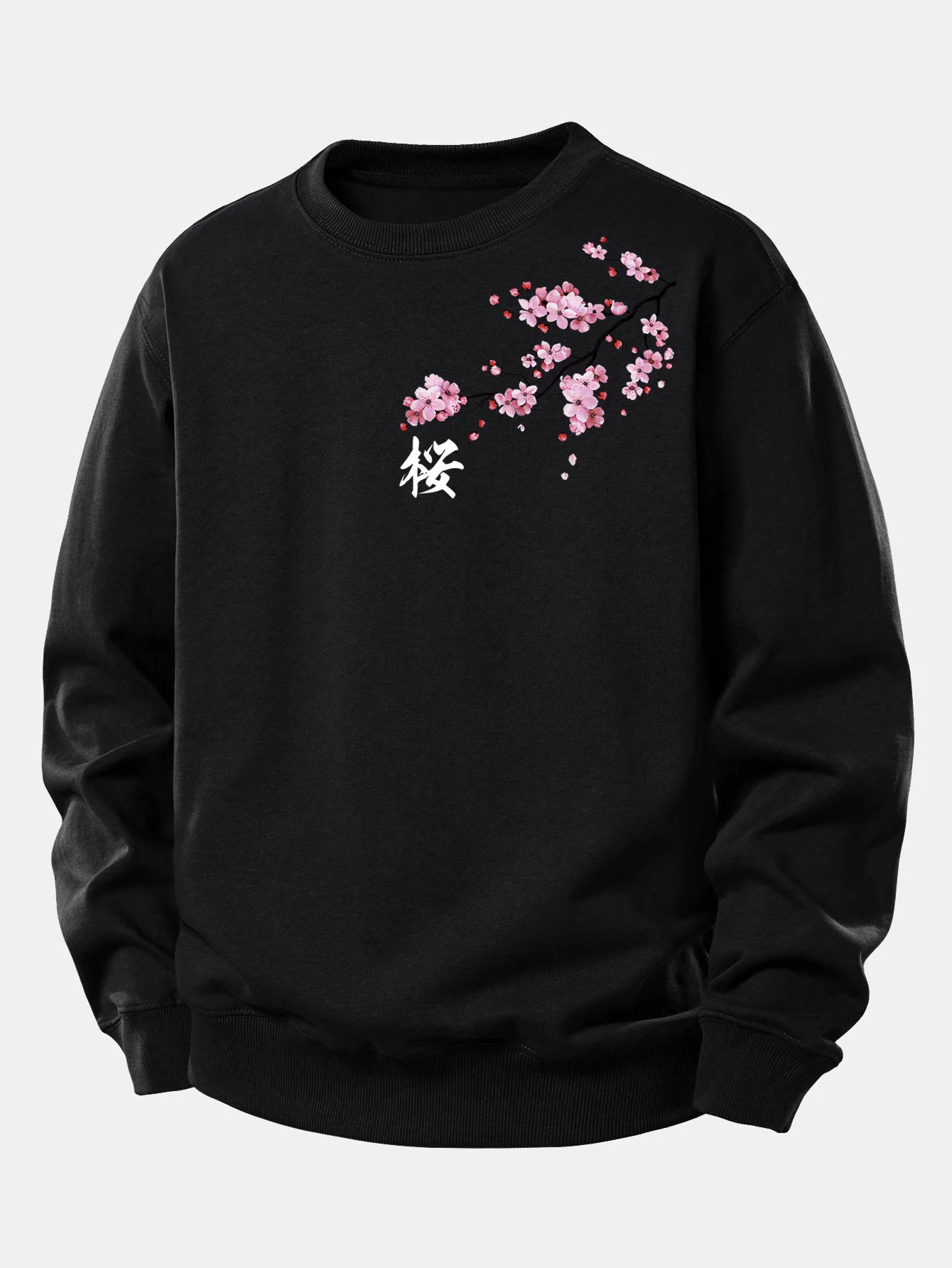 Cherry Blossoms Print Relax Fit Sweatshirt - Image 5
