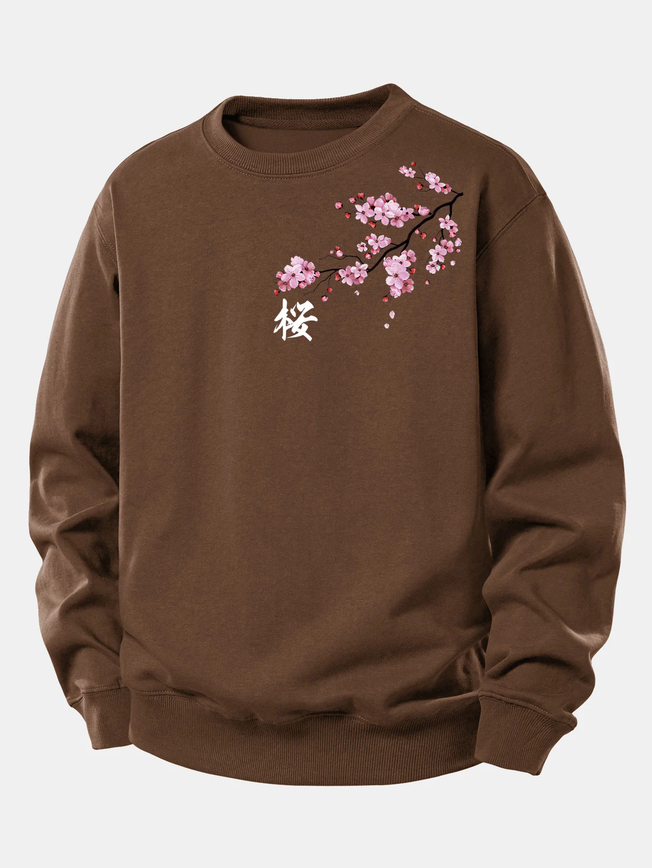 Cherry Blossoms Print Relax Fit Sweatshirt - Image 8