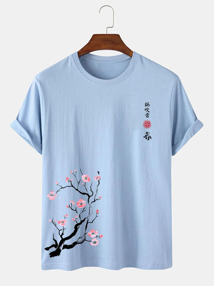 Kirschblüten Druck T-Shirt - Image 2