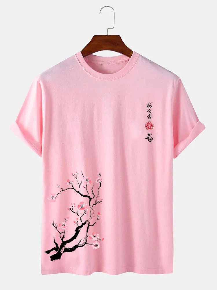 Kirschblüten Druck T-Shirt - Image 3