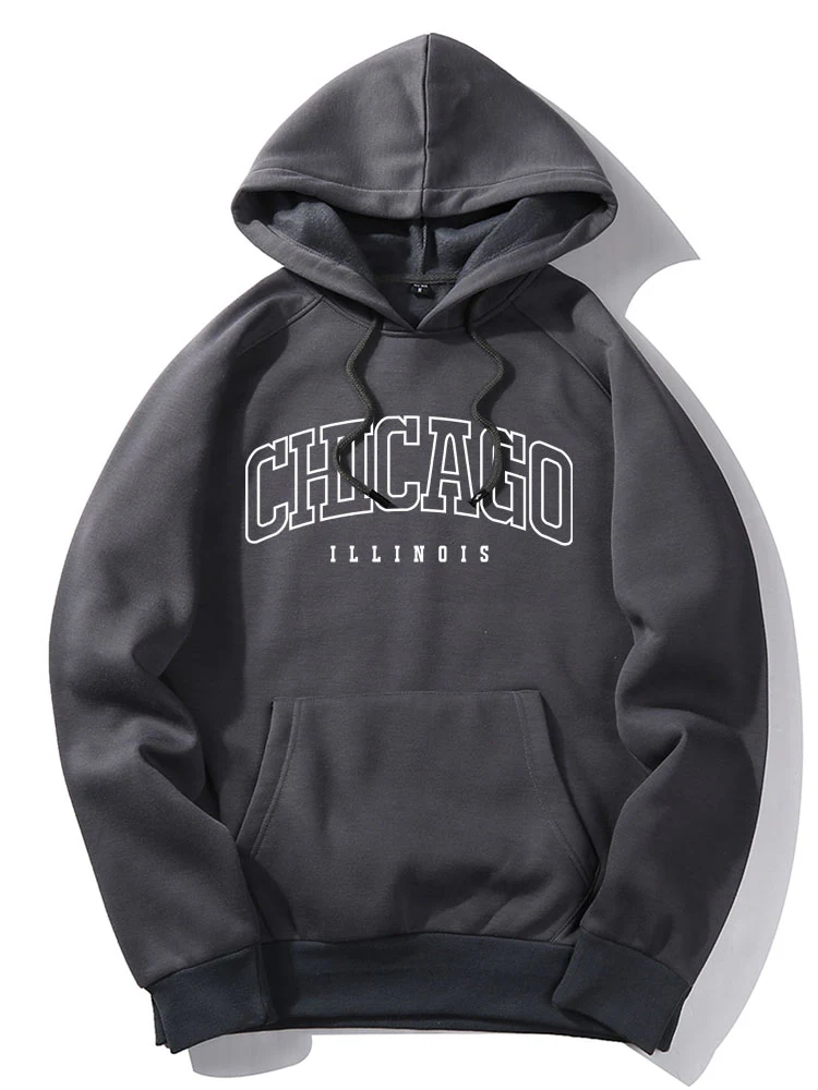 Chicago Charakter Druck Hoodie - Image 10