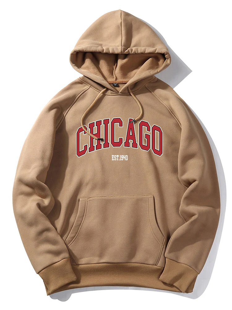 Chicago Buchstaben Druck Hoodie - Image 4