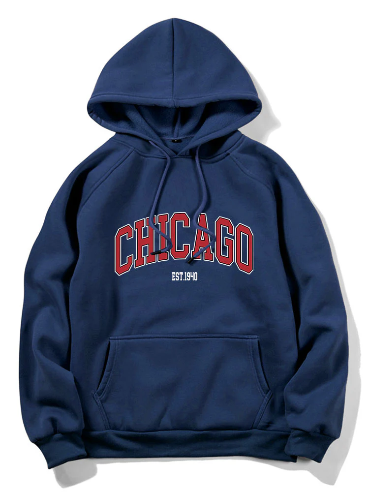 Chicago Buchstaben Druck Hoodie & Jogginghose - Image 11