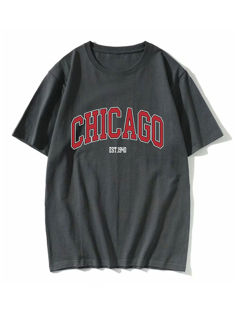 Chicago Buchstaben Druck T-Shirt - Image 5