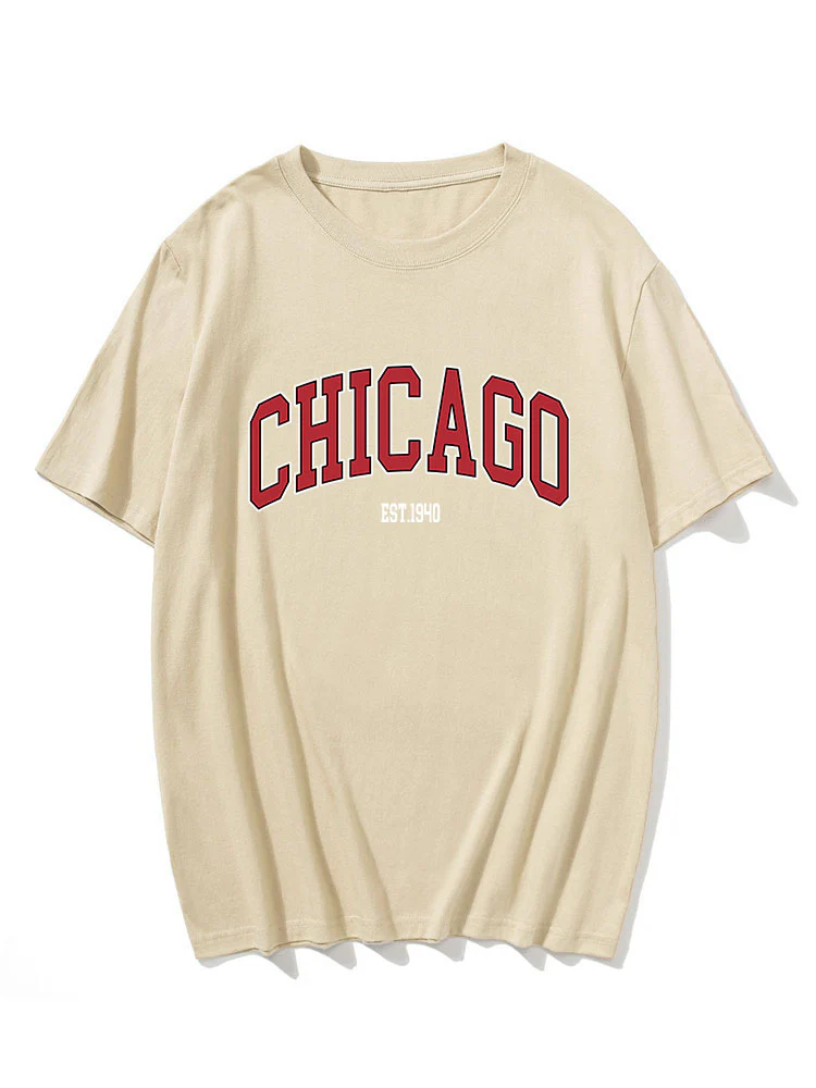 Chicago Buchstaben Druck T-Shirt - Image 6