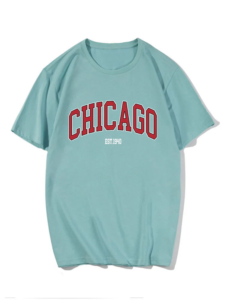 Chicago Buchstaben Druck T-Shirt - Image 7