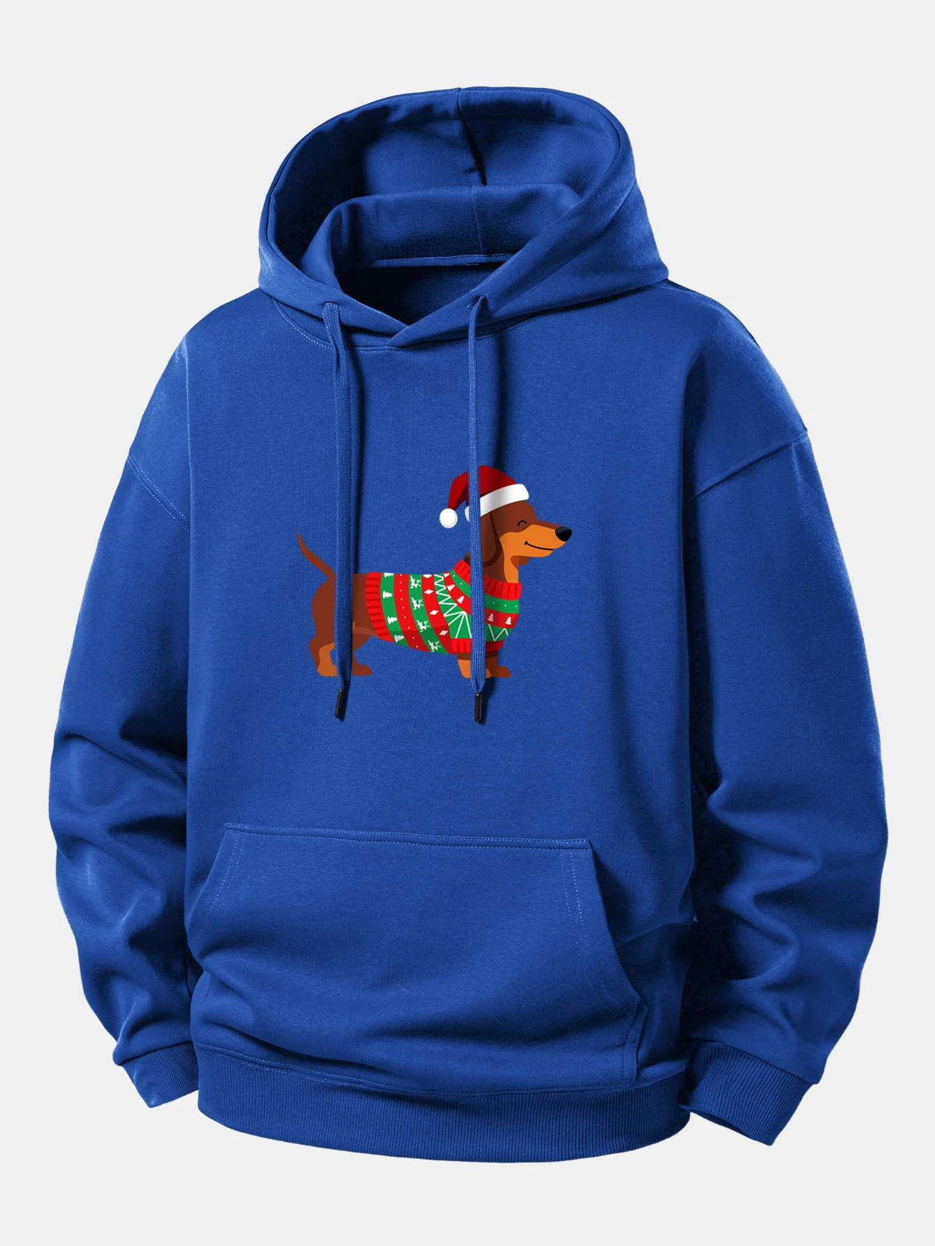 Christmas Dachshund Print Relax Fit Hoodie - Image 4