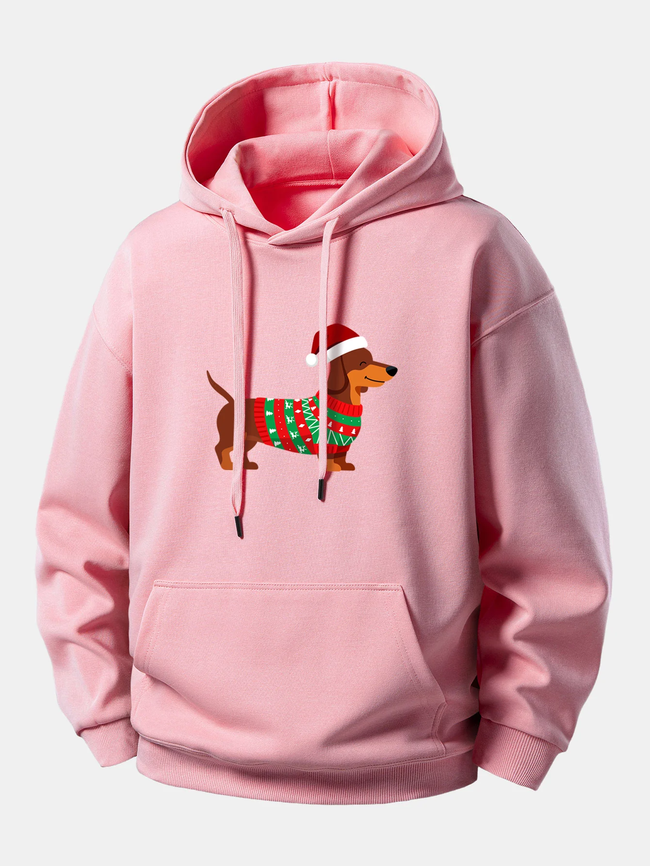Christmas Dachshund Print Relax Fit Hoodie - Image 8