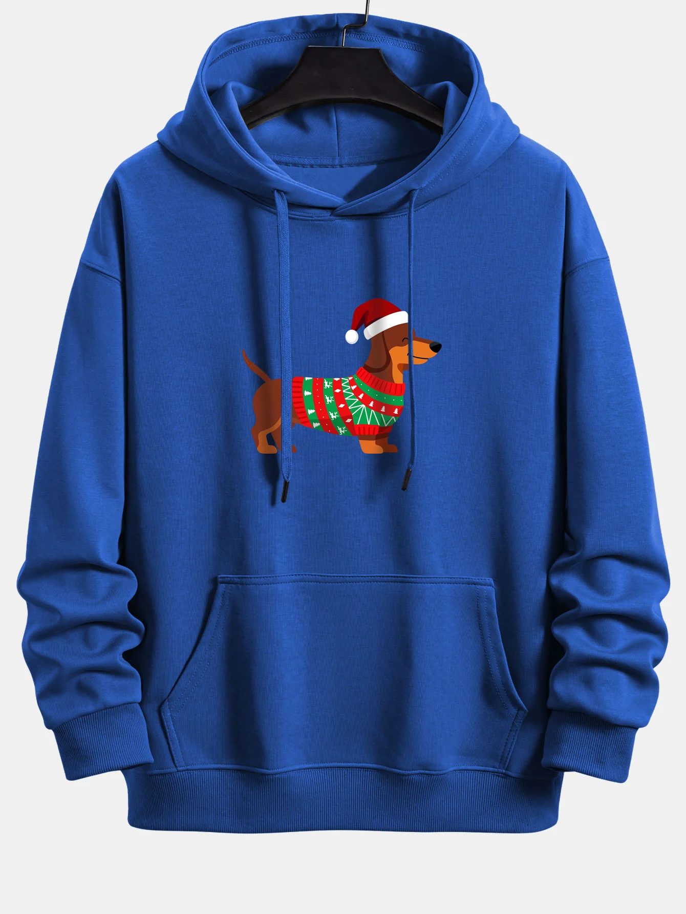 Christmas Dachshund Print Relax Fit Hoodie - Image 6