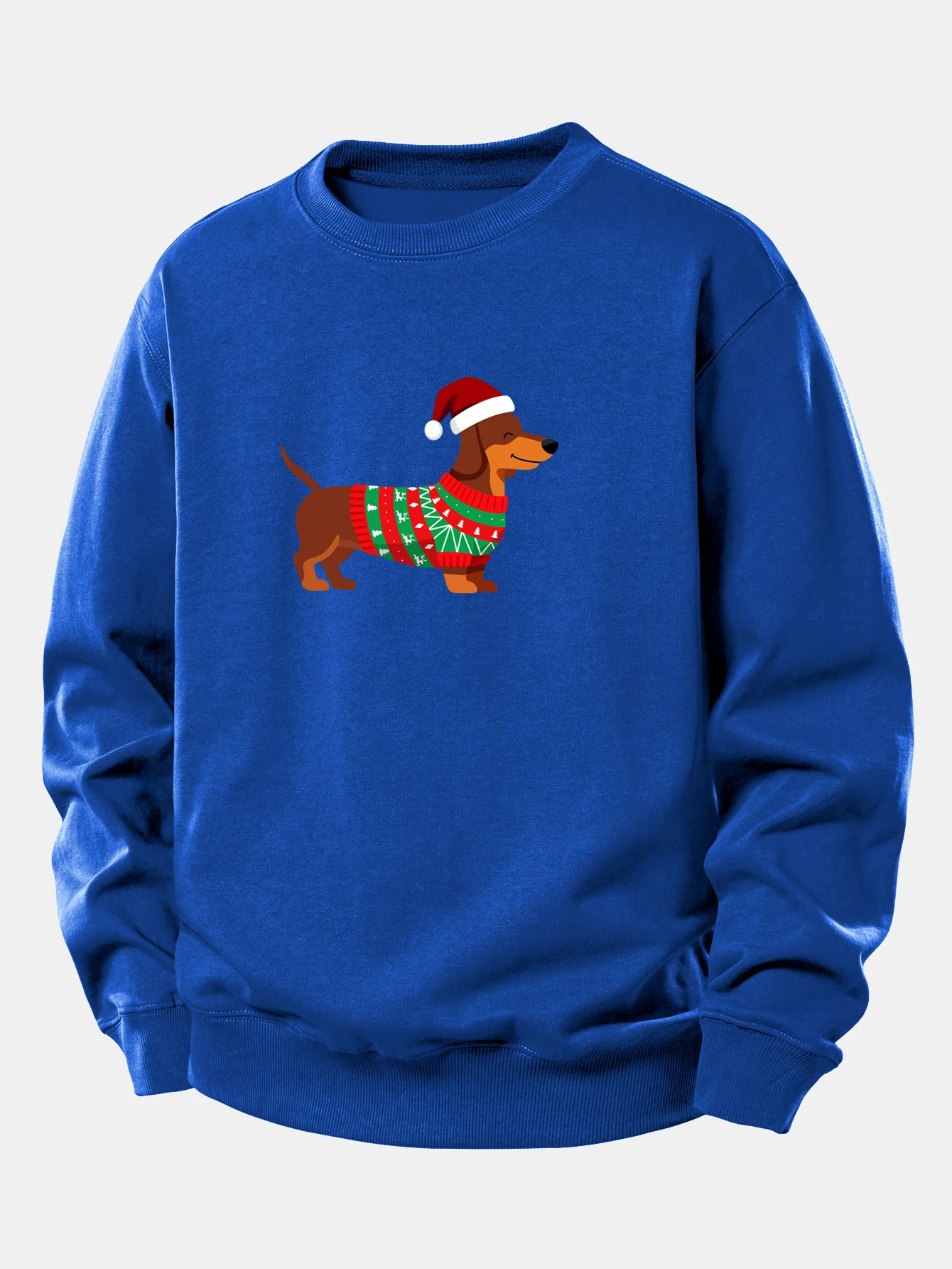 Christmas Dachshund Print Relax Fit Sweatshirt - Image 11
