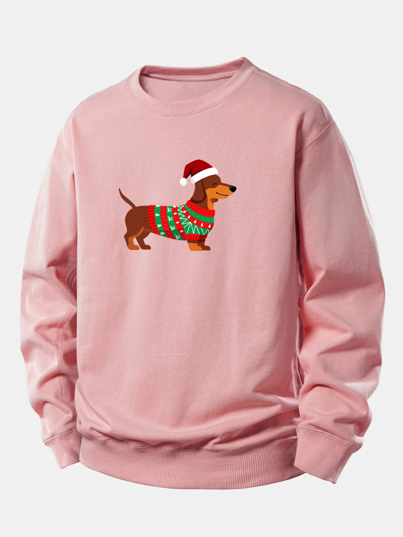 Christmas Dachshund Print Relax Fit Sweatshirt - Image 8