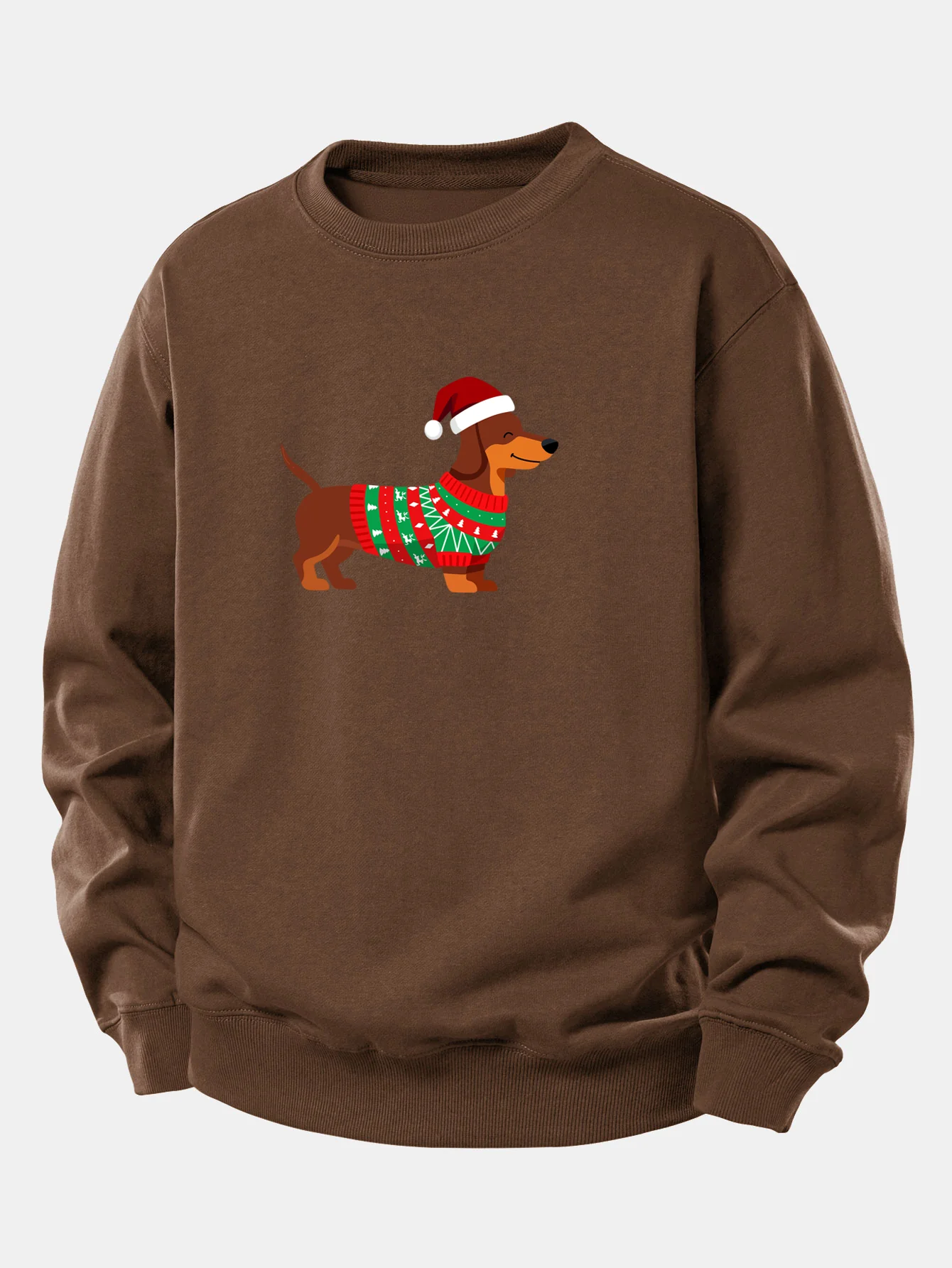 Christmas Dachshund Print Relax Fit Sweatshirt - Image 9