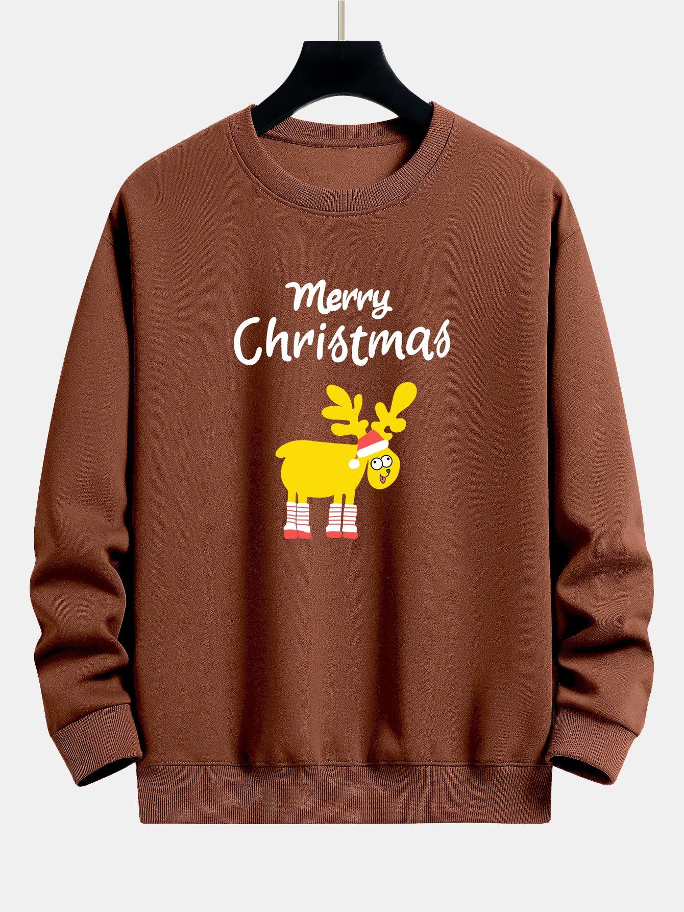 Weihnachts-Elch-Druck Relaxed Fit Sweatshirt - Image 7