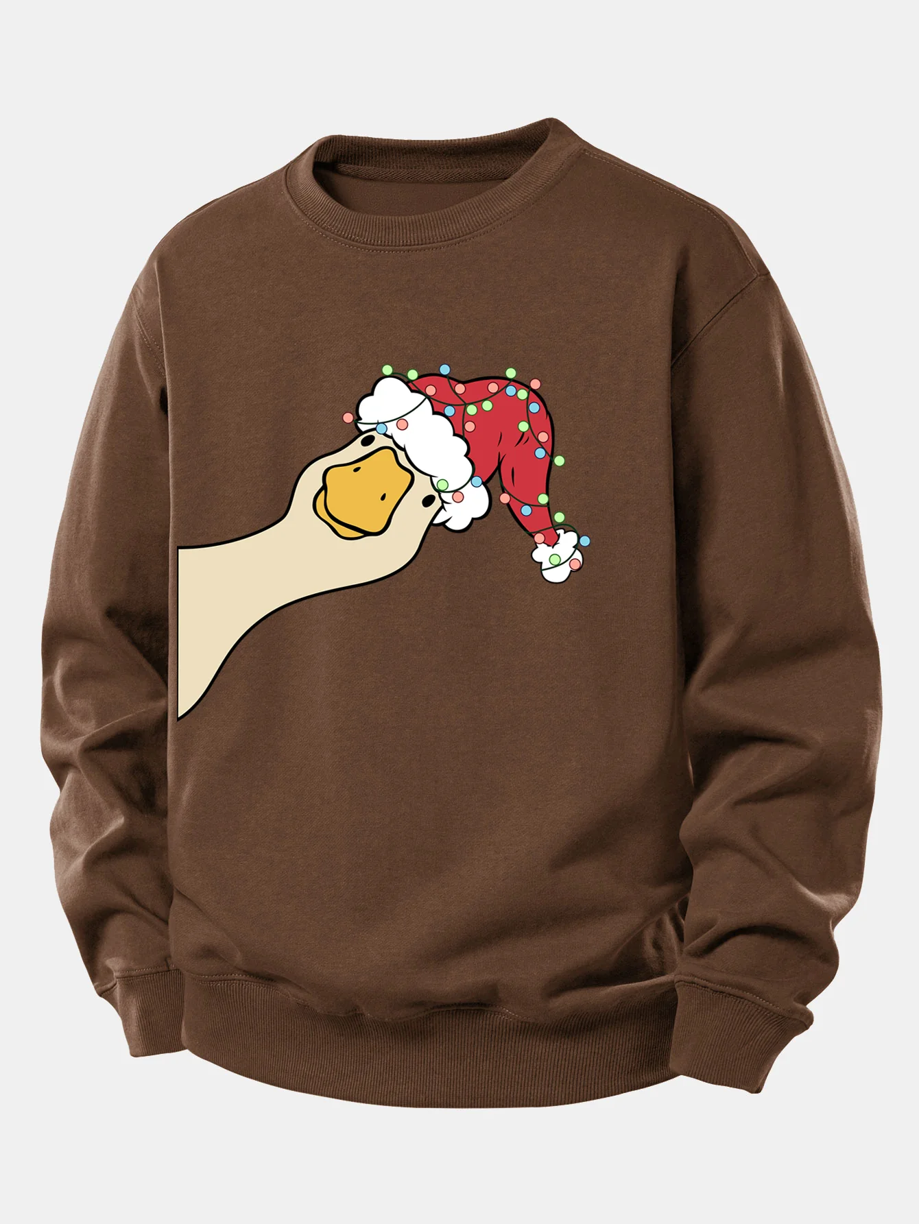 Christmas Goose Print Relax Fit Sweatshirt - Image 10