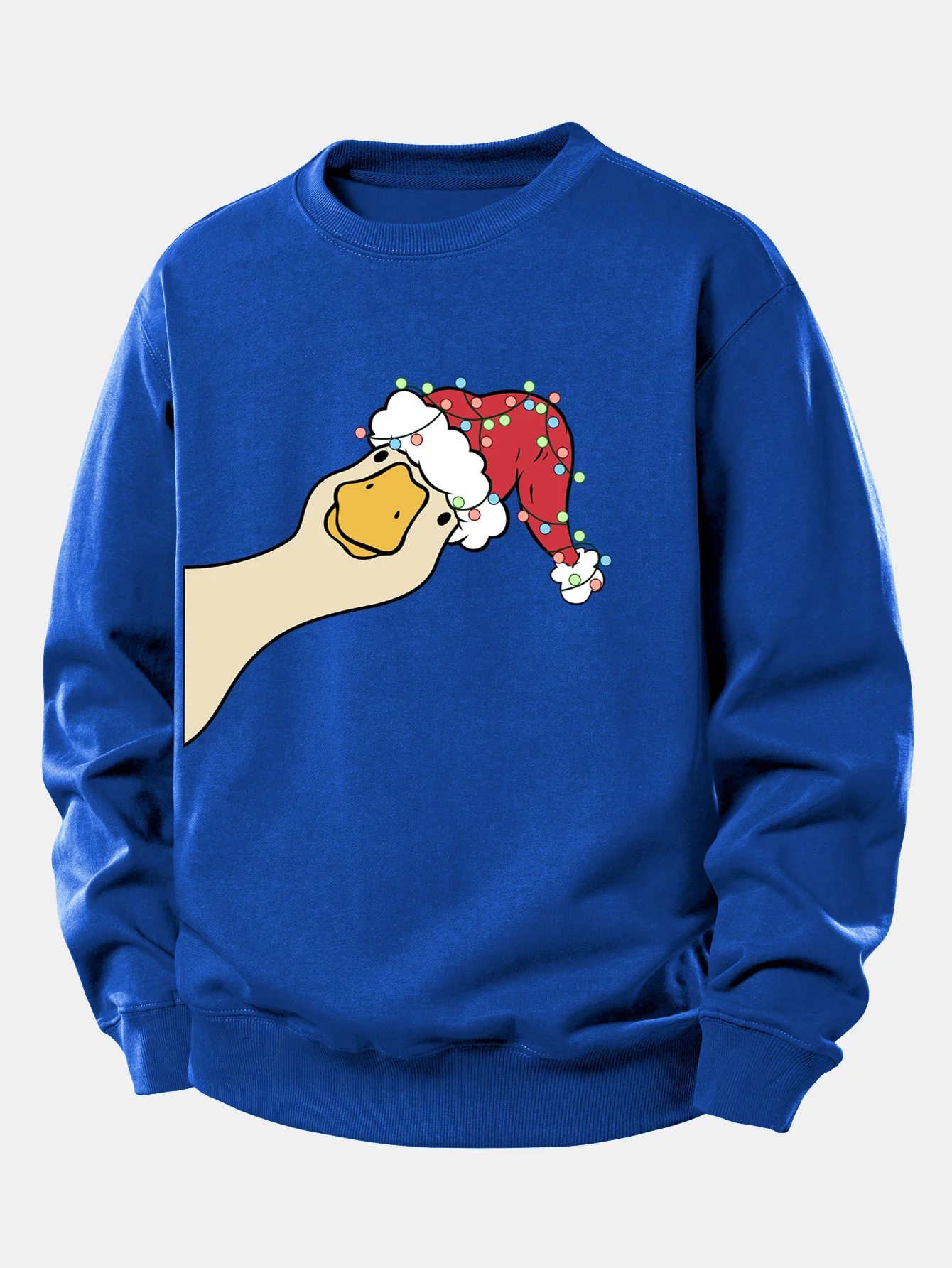 Christmas Goose Print Relax Fit Sweatshirt - Image 11