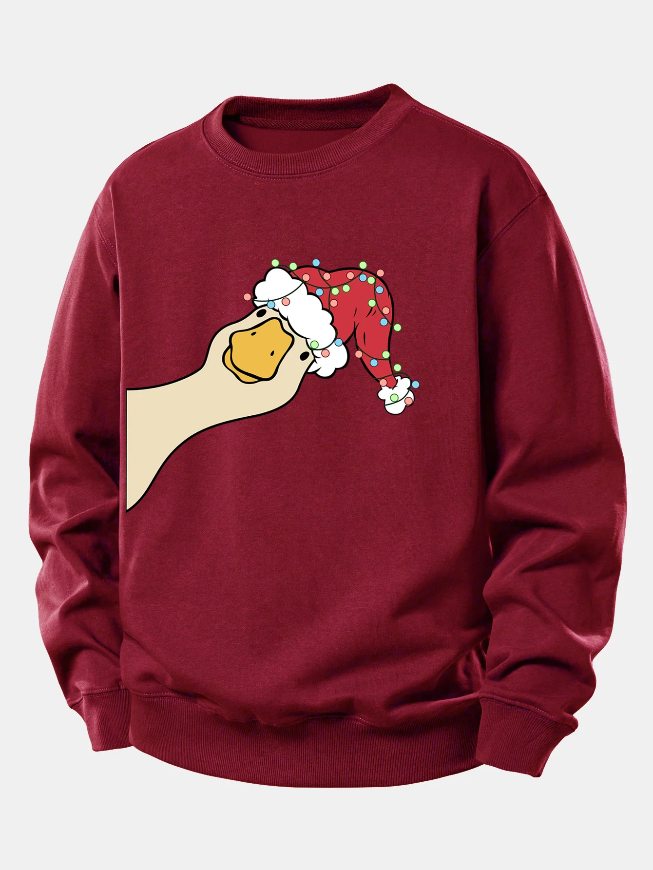 Christmas Goose Print Relax Fit Sweatshirt - Image 4
