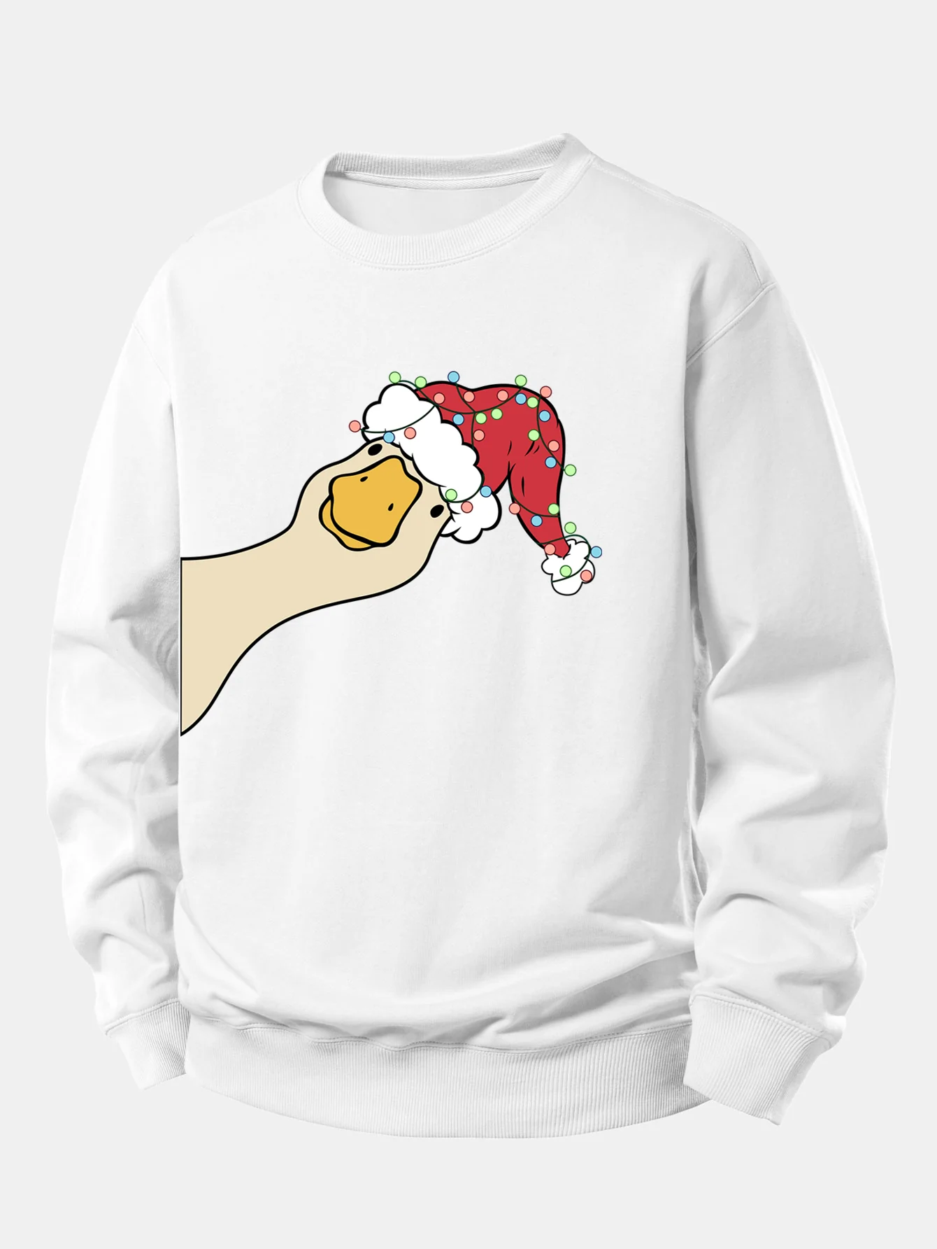 Christmas Goose Print Relax Fit Sweatshirt - Image 6