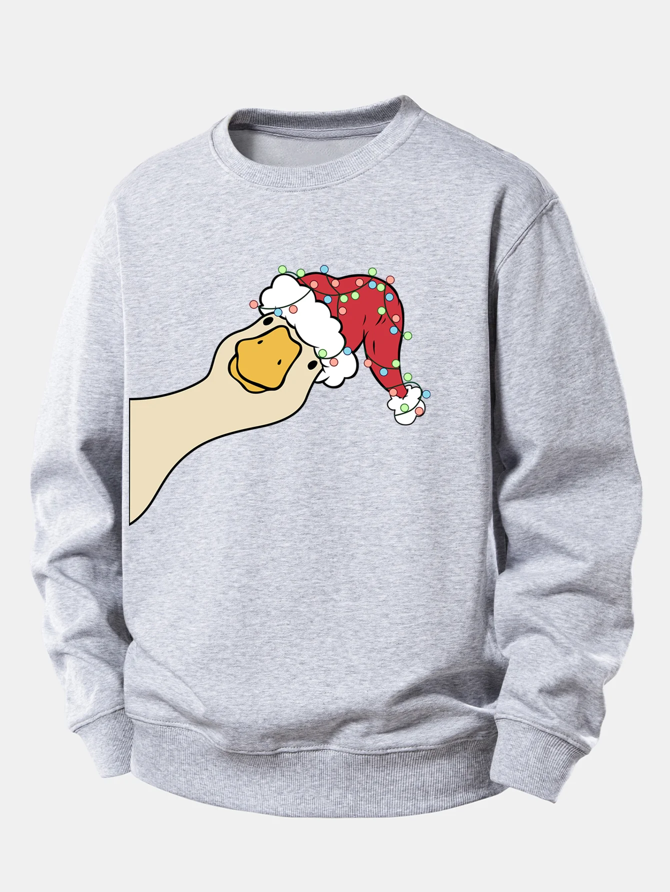 Christmas Goose Print Relax Fit Sweatshirt - Image 7