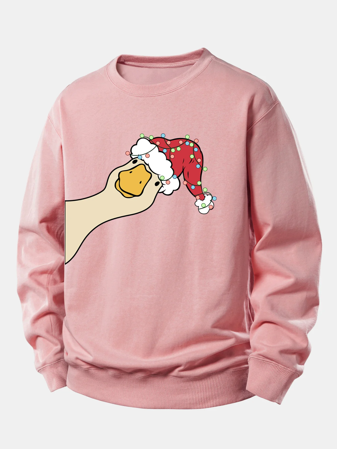 Christmas Goose Print Relax Fit Sweatshirt - Image 9