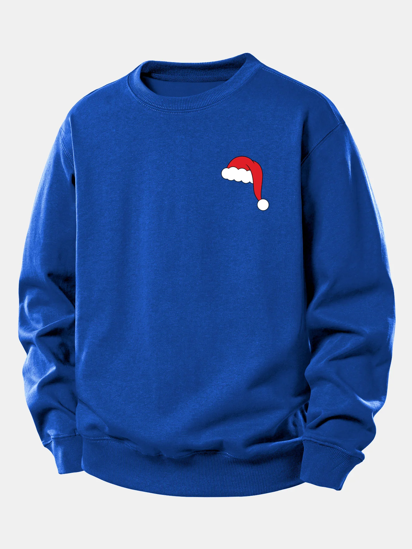 Christmas Hat Print Relax Fit Sweatshirt - Image 11