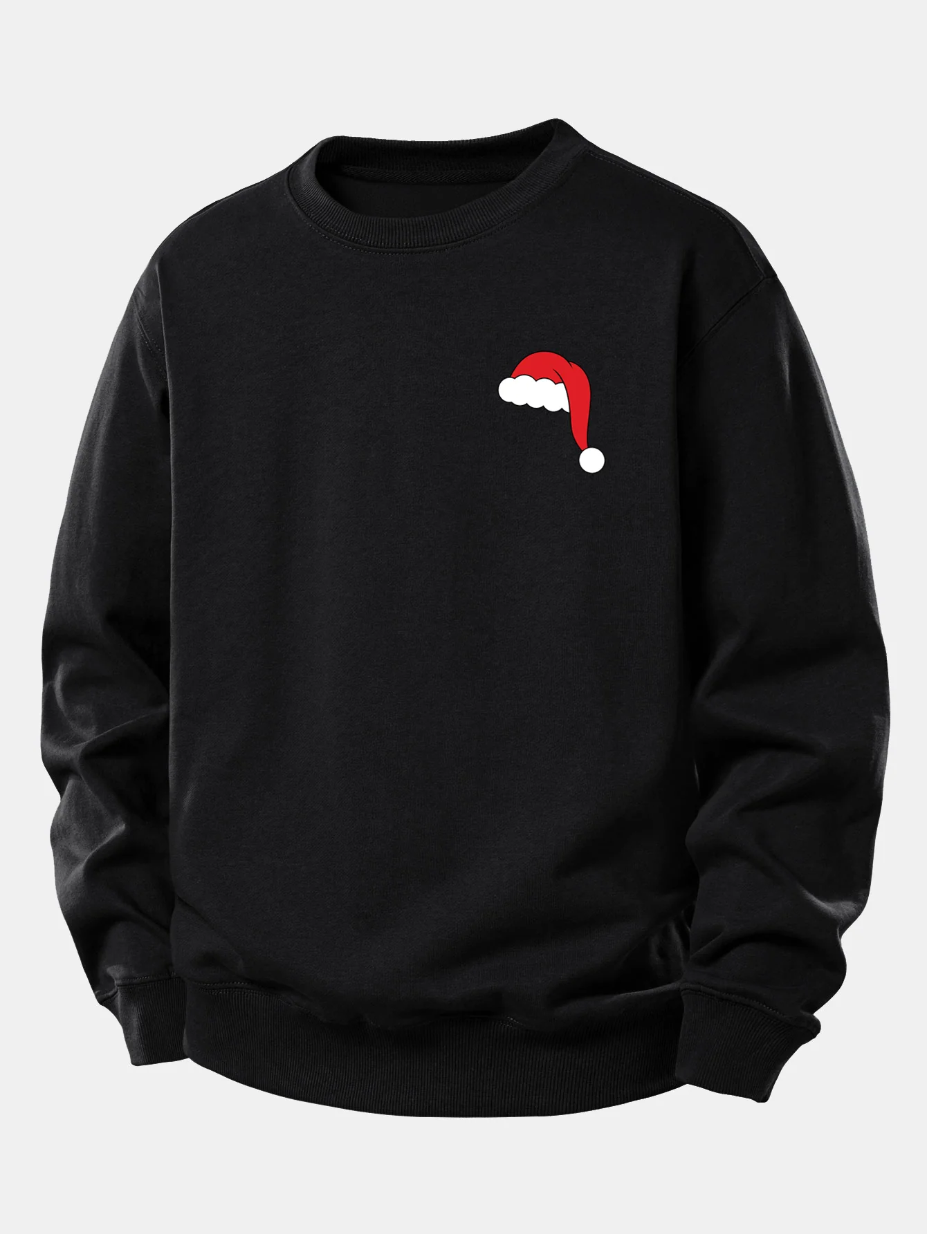 Christmas Hat Print Relax Fit Sweatshirt - Image 2