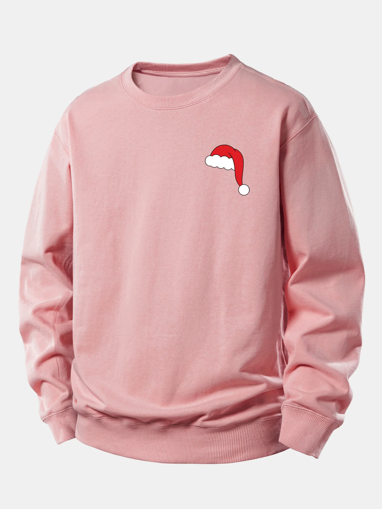 Christmas Hat Print Relax Fit Sweatshirt - Image 8